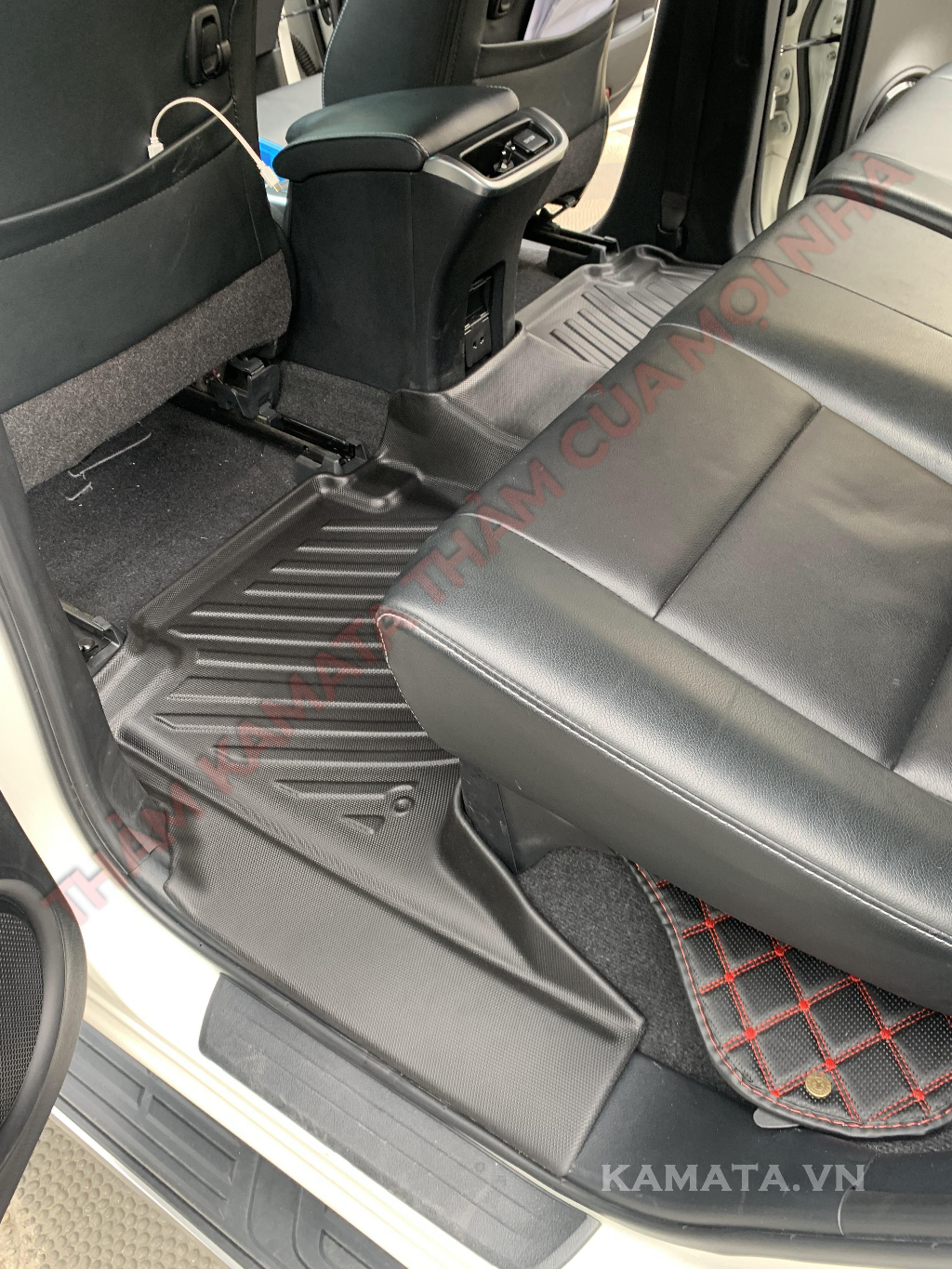 Thảm lót sàn ô tô Toyota Fortuner 2017 - 2024 khuôn đúc TPV 1 bộ 4 tấm