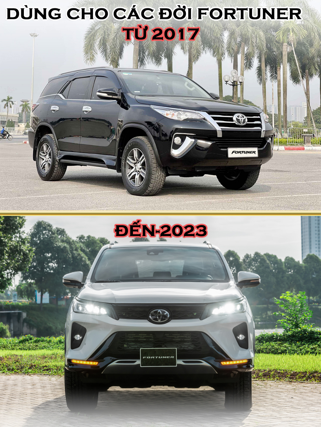 Thảm lót sàn ô tô Toyota Fortuner 2017 - 2024 khuôn đúc TPV 1 bộ 4 tấm