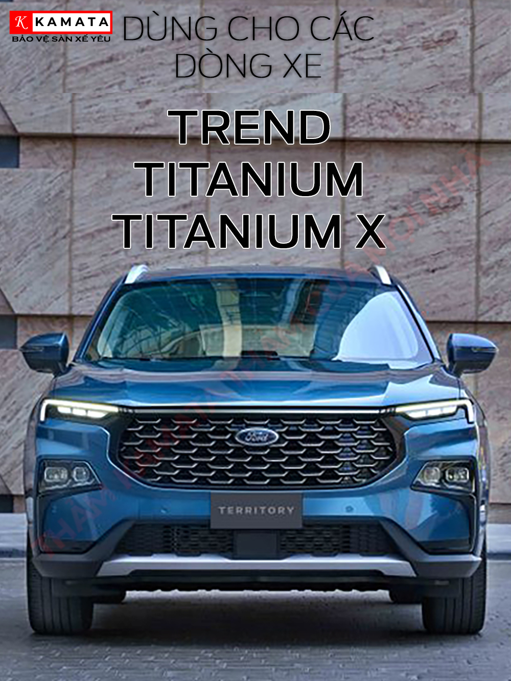 Thảm lót cốp xe ô tô Ford Territory 2022 - 2025 chất liệu TPV cao cấp mới nhất