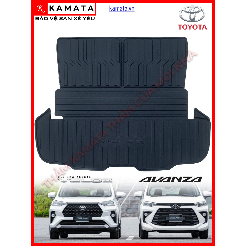 Thảm lót cốp Veloz cross 2022 - 2023 TPV new (tràn ghế)