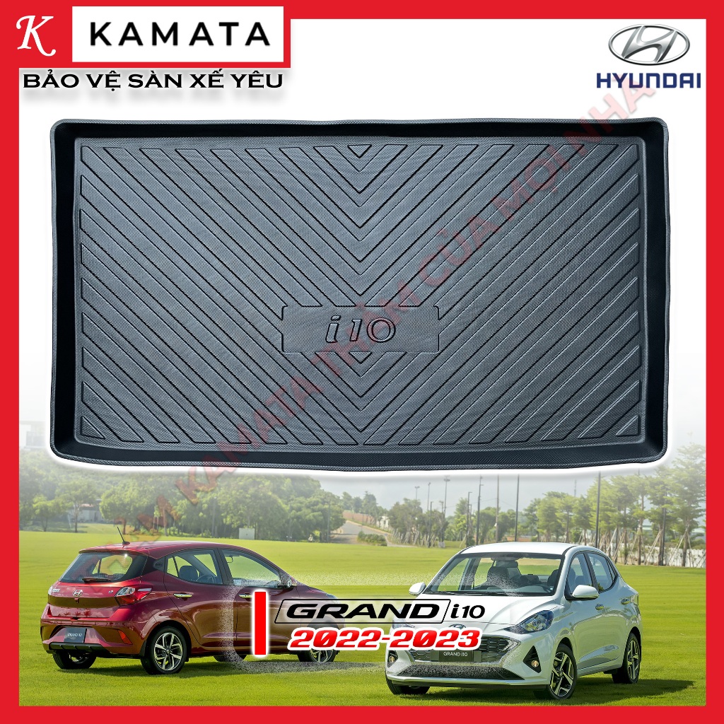 Lót Cốp Hyundai Grandi10 2021-2023 Bản Hatback chất liệu TPE/TPV cao cấp