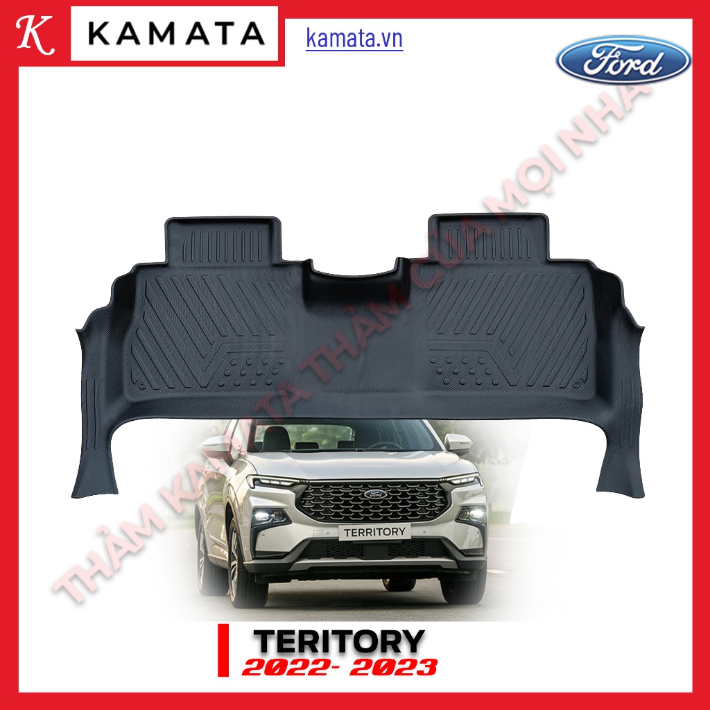 Thảm lót sàn 5D Ford Territory 2022-2023 1 bộ 3 tấm