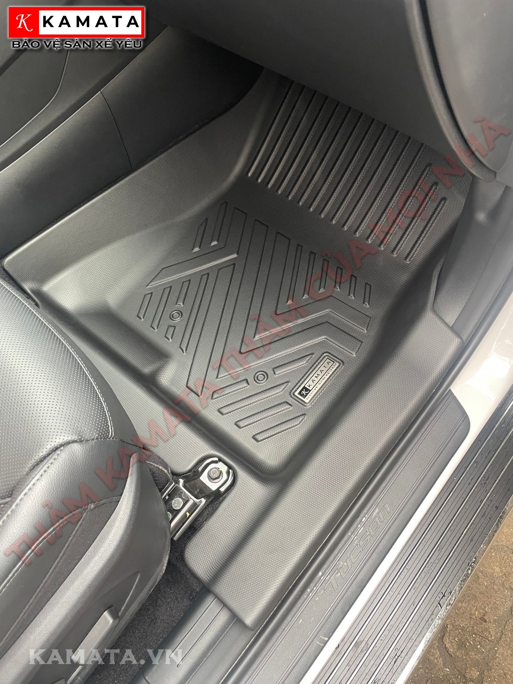 Thảm lót sàn ô tô Hyundai Tucson 2015-2024 đúc nguyên khối TPV ( 1 bộ/3 tấm)