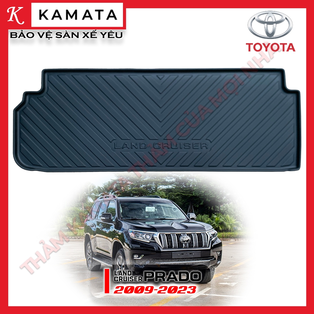 Thảm lót cốp tô Toyota Landcruiser Prado 2009 - 2024 đúc nguyên khối tràn viền TPV (1 tấm/Bộ)