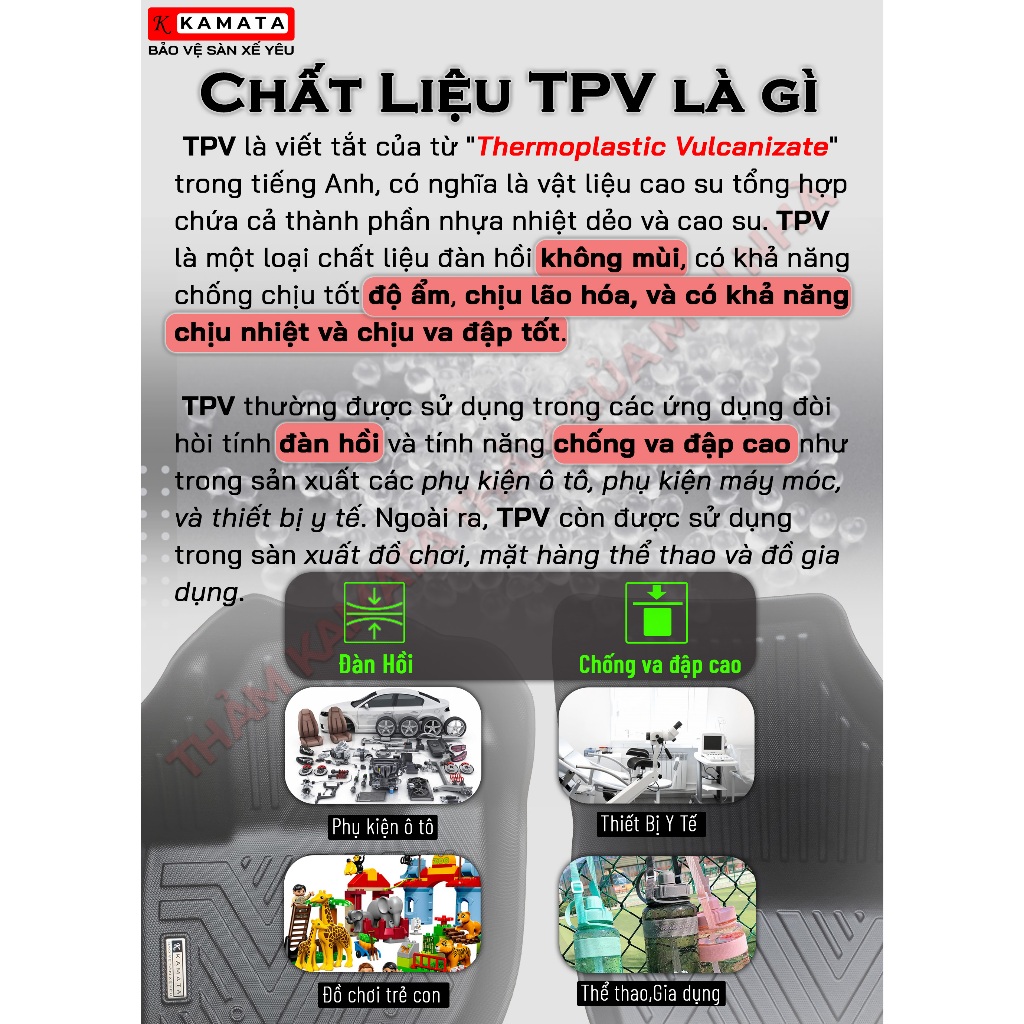 Thảm lót cốp xe ô tô Honda Crv 2024 chất liệu TPV cao cấp mới nhất