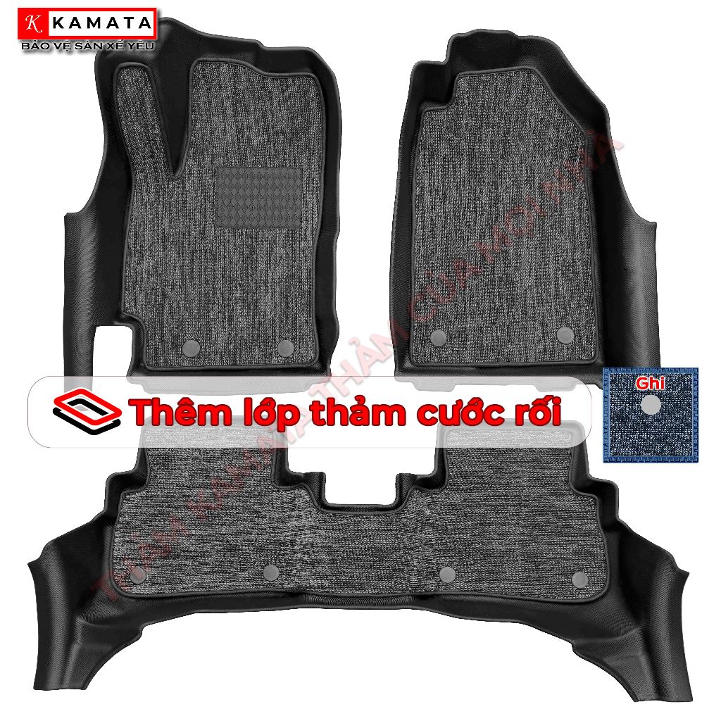 Thảm lót sàn ô tô KAMATA 5D dành cho Hyundai Accent 2017-2023 khuôn đúc TPV