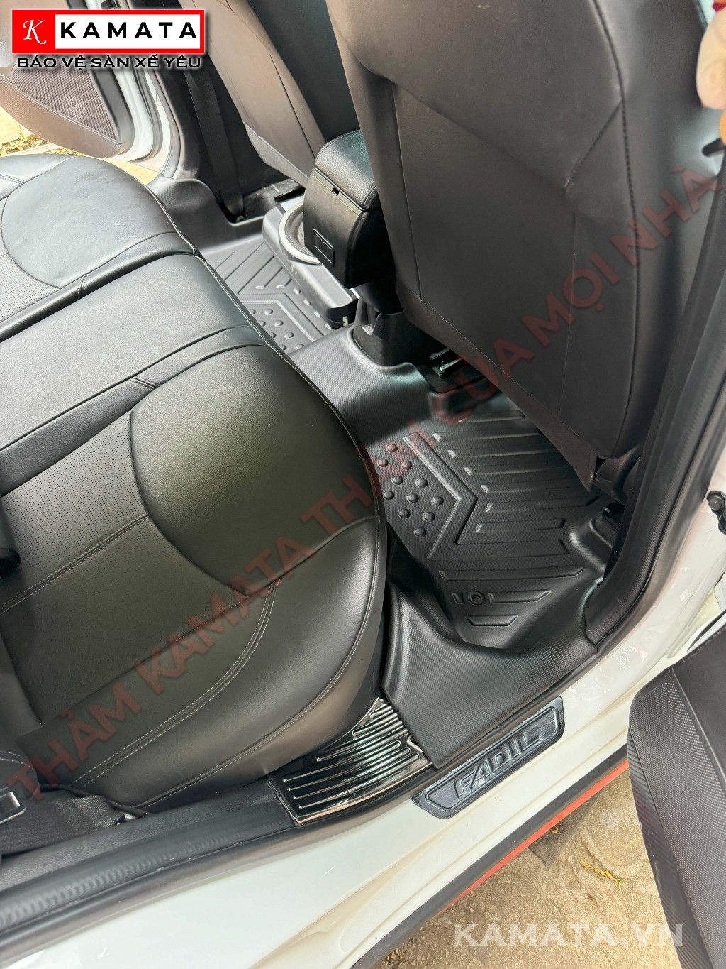 Thảm lót sàn ô tô 5D Vinfast Fadil 2019 - 2022 đúc nguyên khối TPV cao cấp