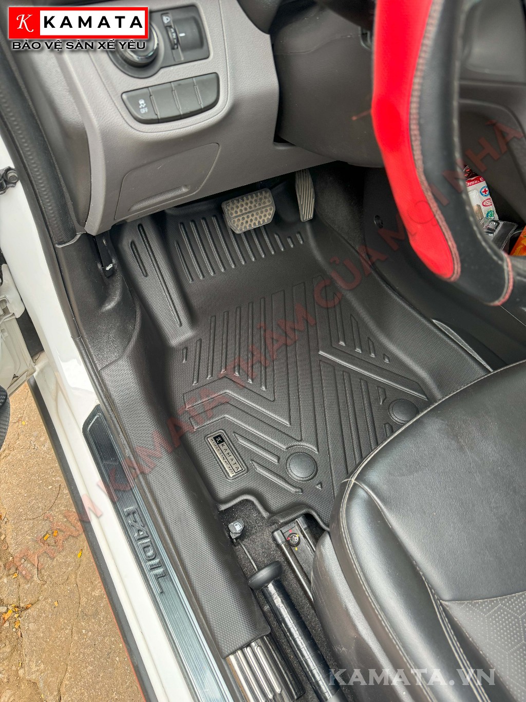 Thảm lót sàn ô tô 5D Vinfast Fadil 2019 - 2022 đúc nguyên khối TPV cao cấp