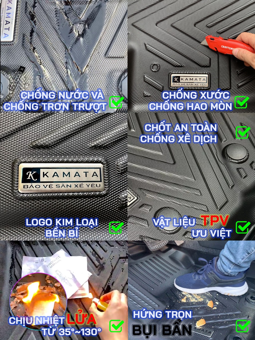 Thảm lót sàn ô tô 5D Vinfast Fadil 2019 - 2022 đúc nguyên khối TPV cao cấp