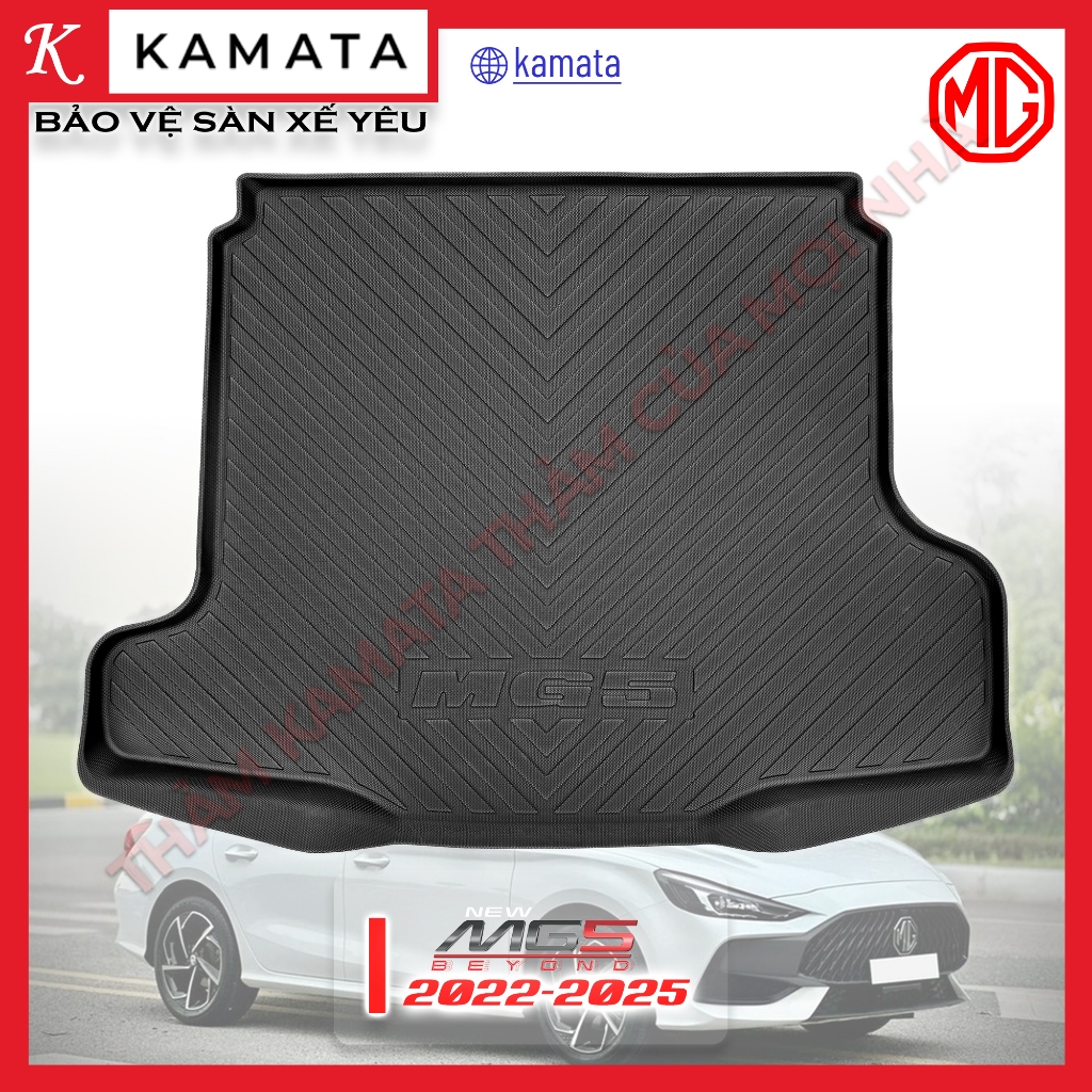 Thảm lót cốp ô tô MG5 2022-2025 đúc nguyên khối (chất liệu TPV) cao cấp mới nhất (không vừa bản MT)