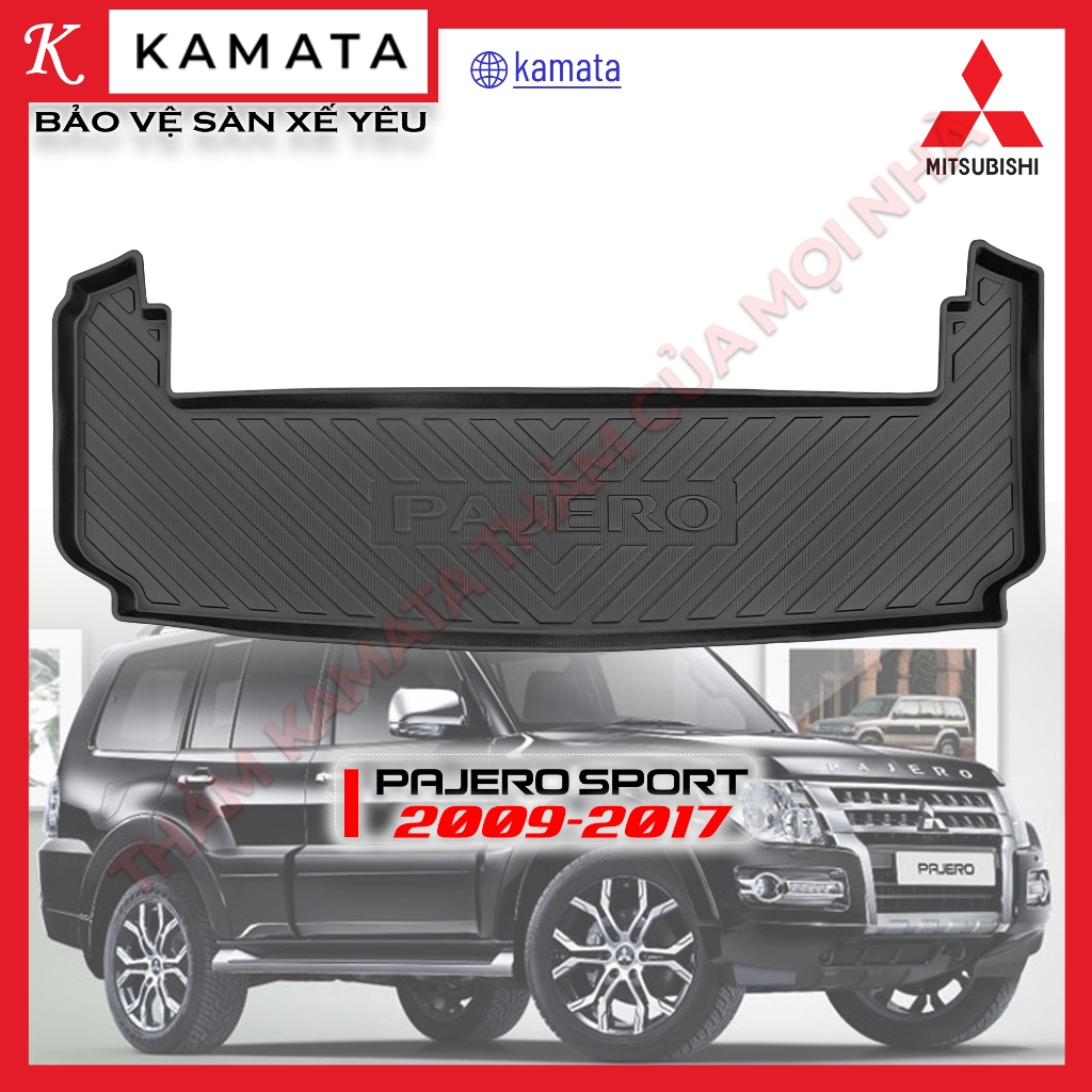 Thảm lót cốp ô tô Mitshubishi Pajero 2019 - 2025 đúc nguyên khối TPV
