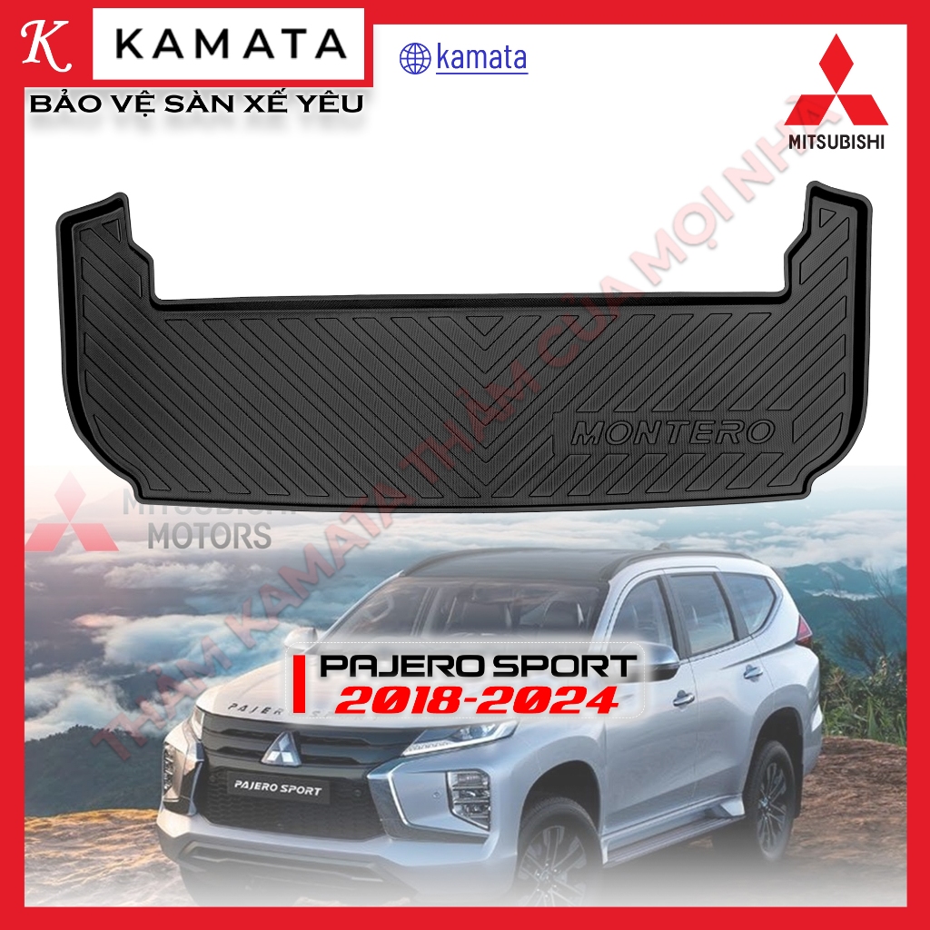 Thảm lót cốp ô tô Mitshubishi Pajero 2019 - 2025 đúc nguyên khối TPV
