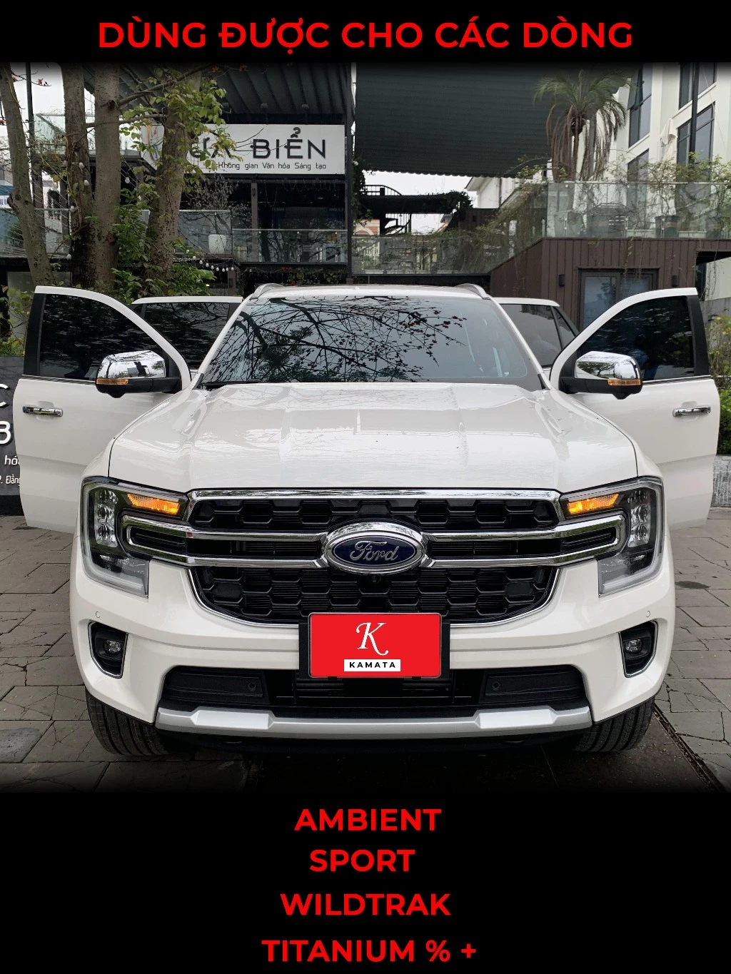 Thảm ô tô lót sàn KAMATA 5D dành cho Ford Everest 2023 đúc nguyên khối TPV