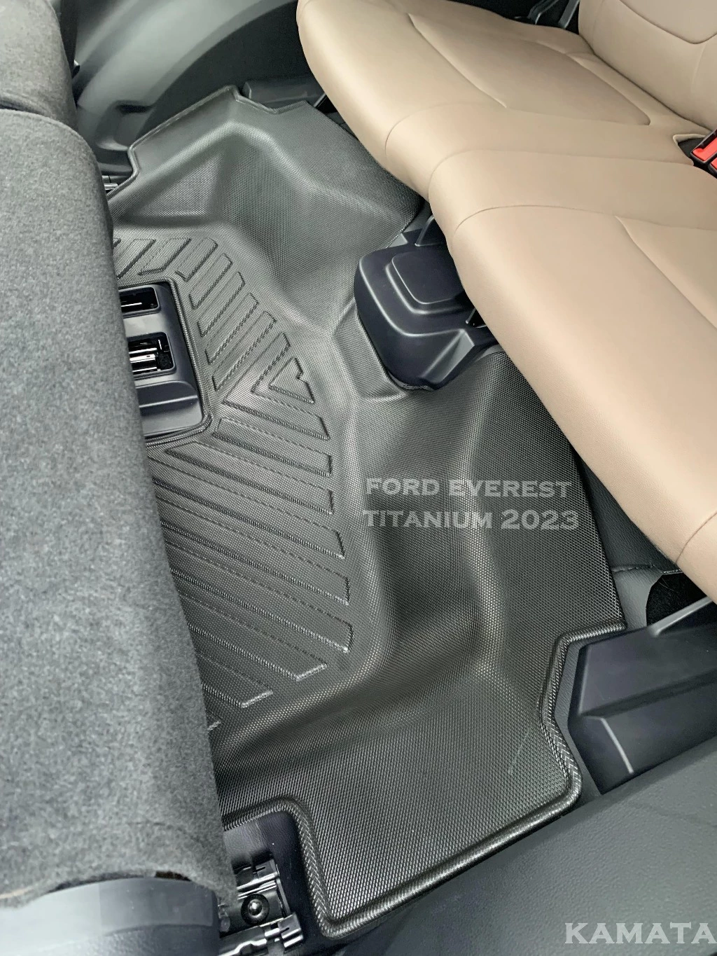 Thảm ô tô lót sàn KAMATA 5D dành cho Ford Everest 2023 đúc nguyên khối TPV