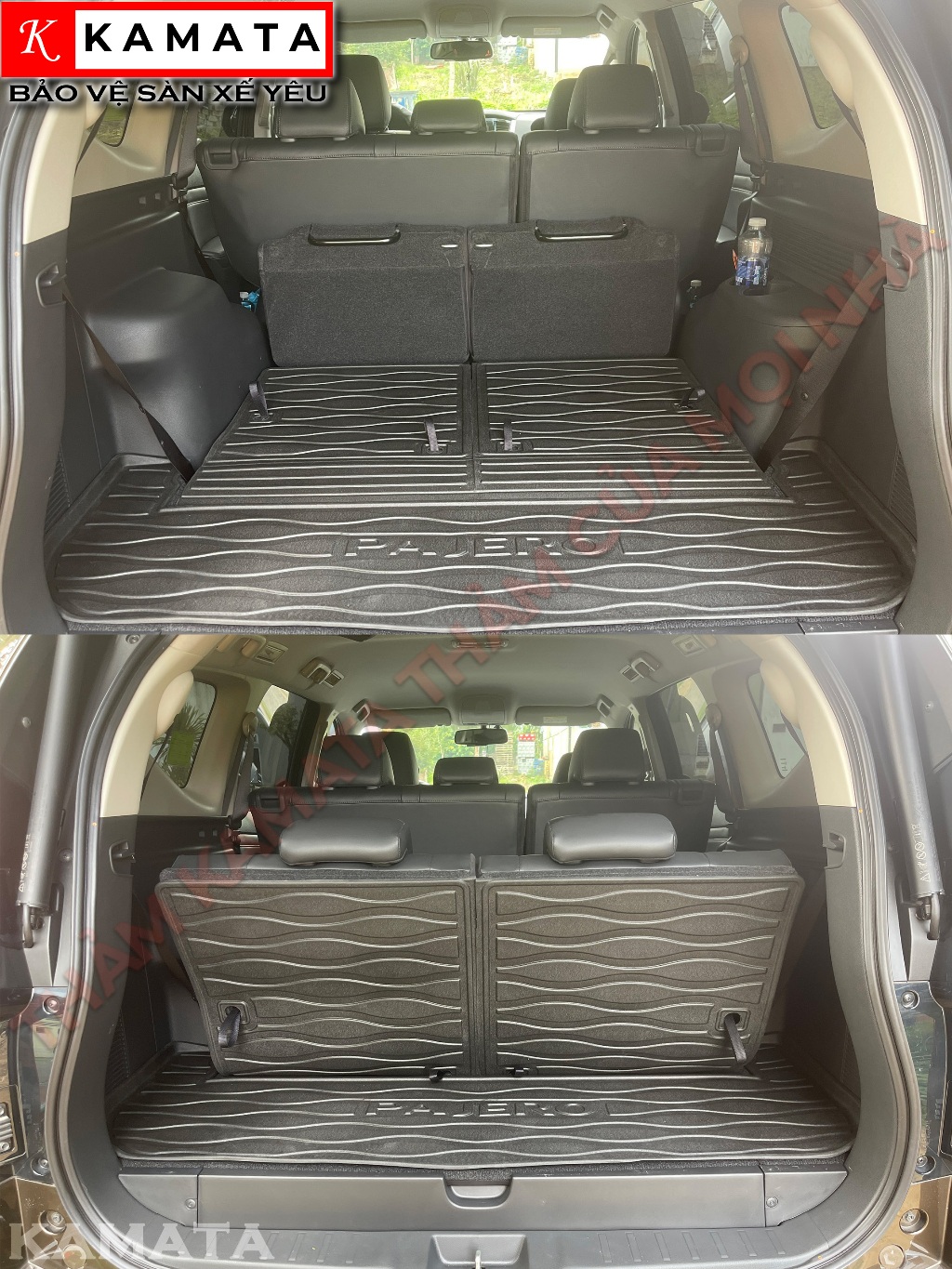 Thảm lót cốp ô tô Mitshubishi Pajero 2019 - 2024 đúc nguyên khối TPV