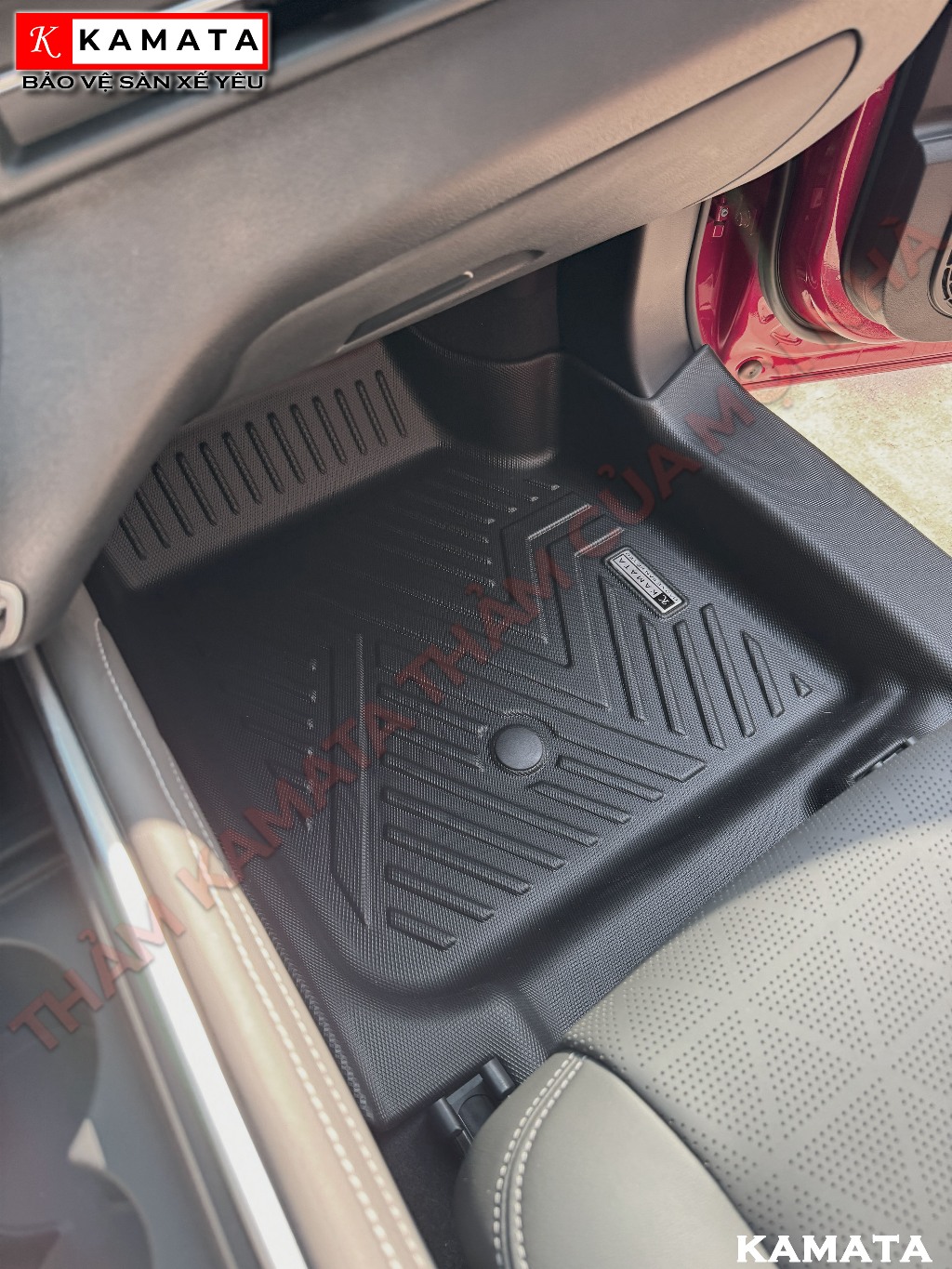 Thảm lót sàn ô tô 5D Vinfast VF7 tràn bậc viền cửa 2024 - Nay đúc nguyên khối TPV cao cấp