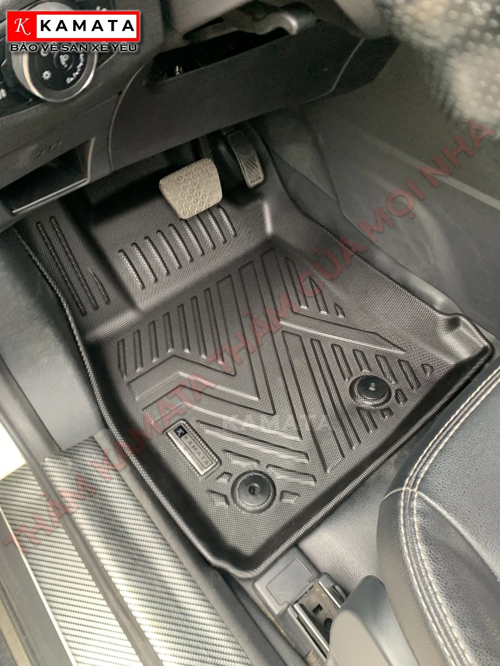 Thảm lót sàn ô tô Ford Ecosport 2018 - 2022 đúc nguyên khối TPE,TPV (3 tấm/Bộ)
