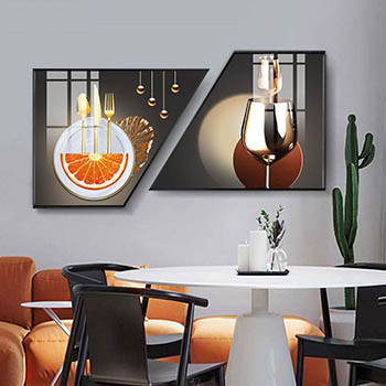 Tranh Treo Tường Bộ 2 Chéo Kiểu Mới