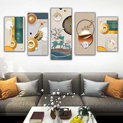 Tranh Treo Tường Bộ 5 Tranh Kiểu Mới