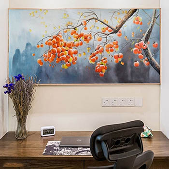 Tranh Sơn Dầu Cây Hồng