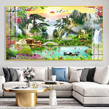 Tranh Sơn Thủy Hữu Tình Khổ Ngang