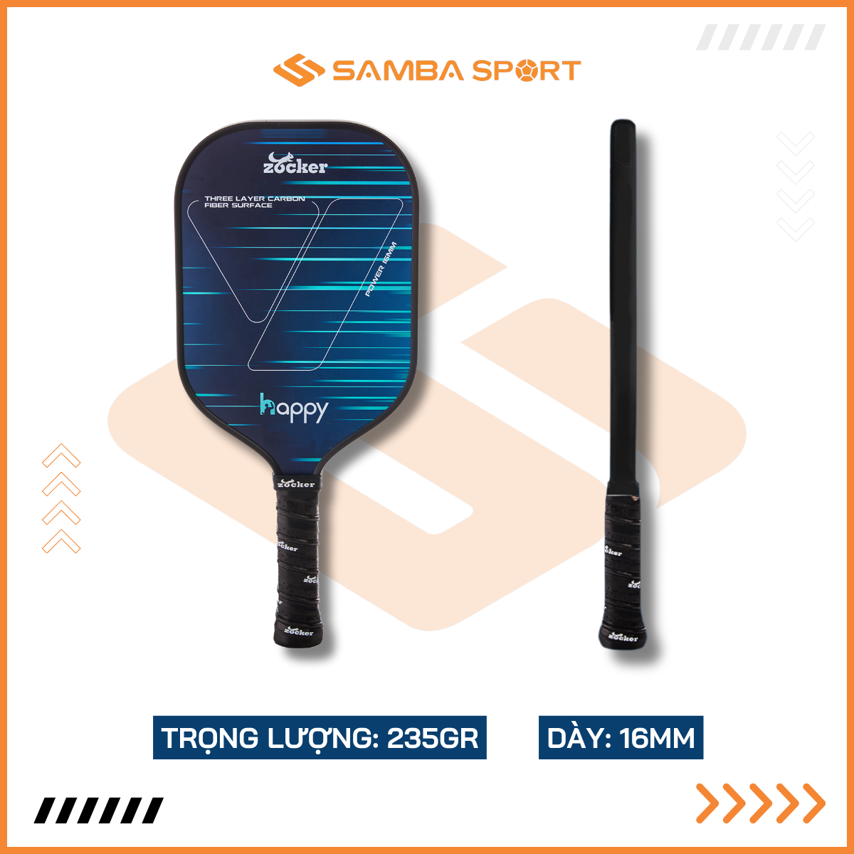 Vợt Pickleball Zocker Happy Standard HP01