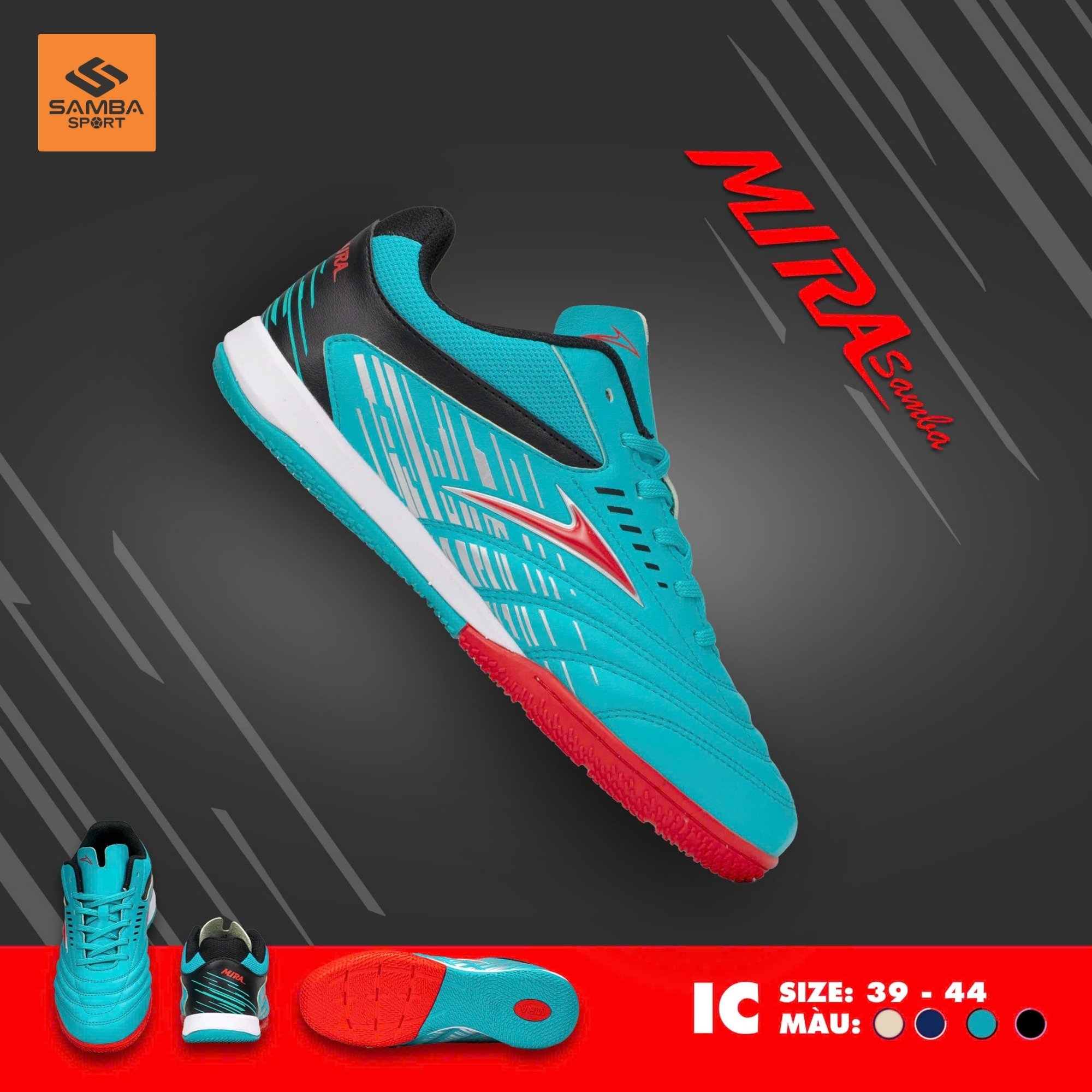Giày bóng đá Mira Samba IC
