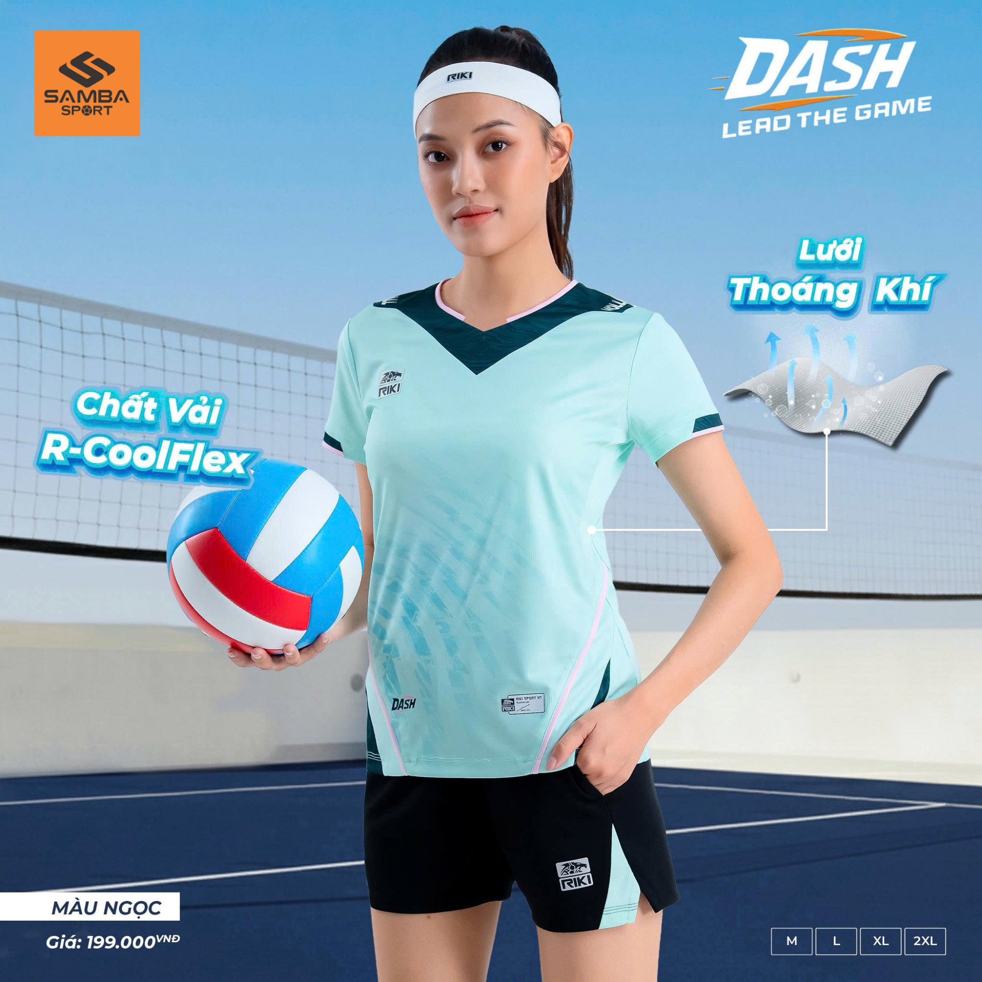 Quần Áo Bóng Chuyền Nữ Riki Standard Dash