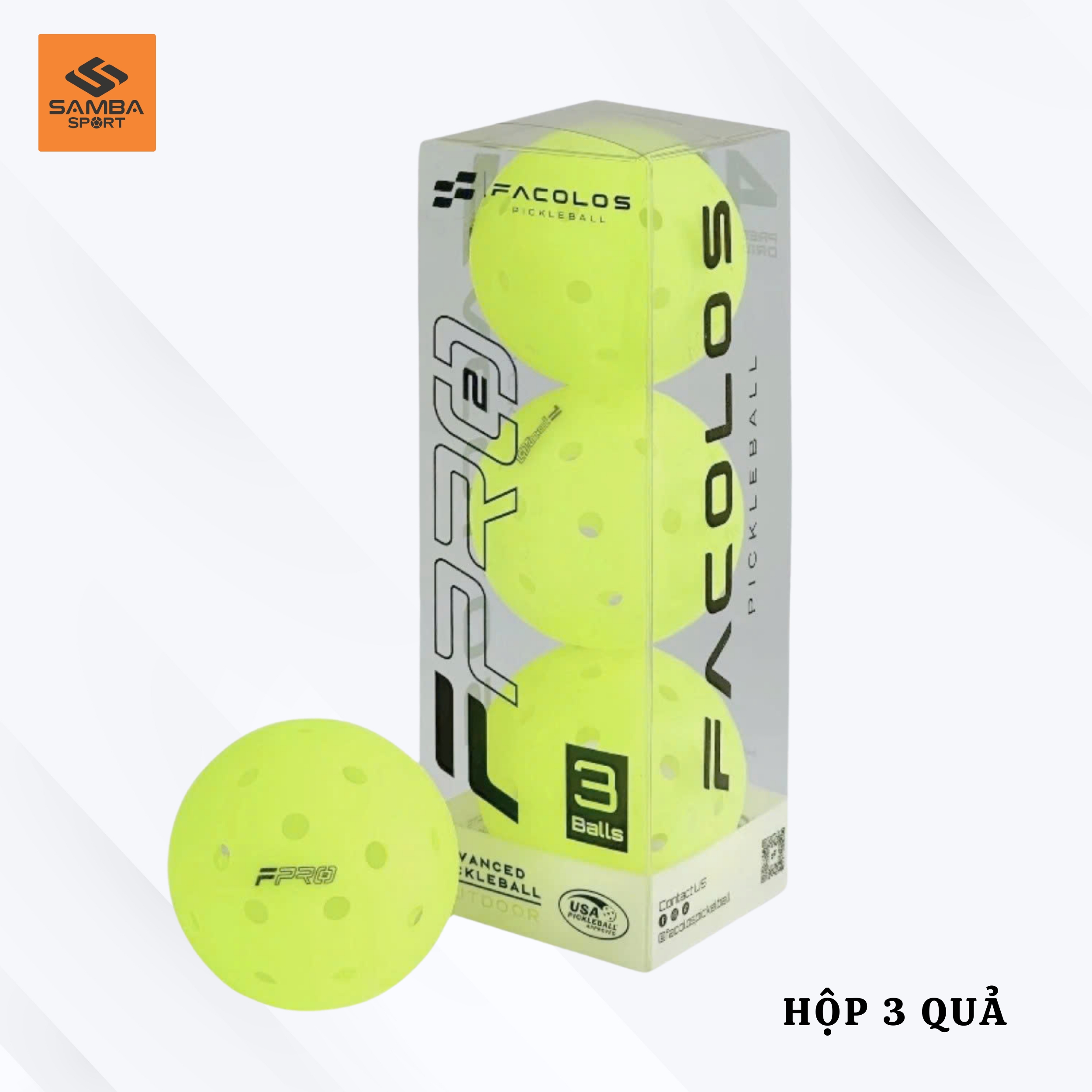 Bóng Pickleball Facolos F-Pro Performance Gen2 Xanh