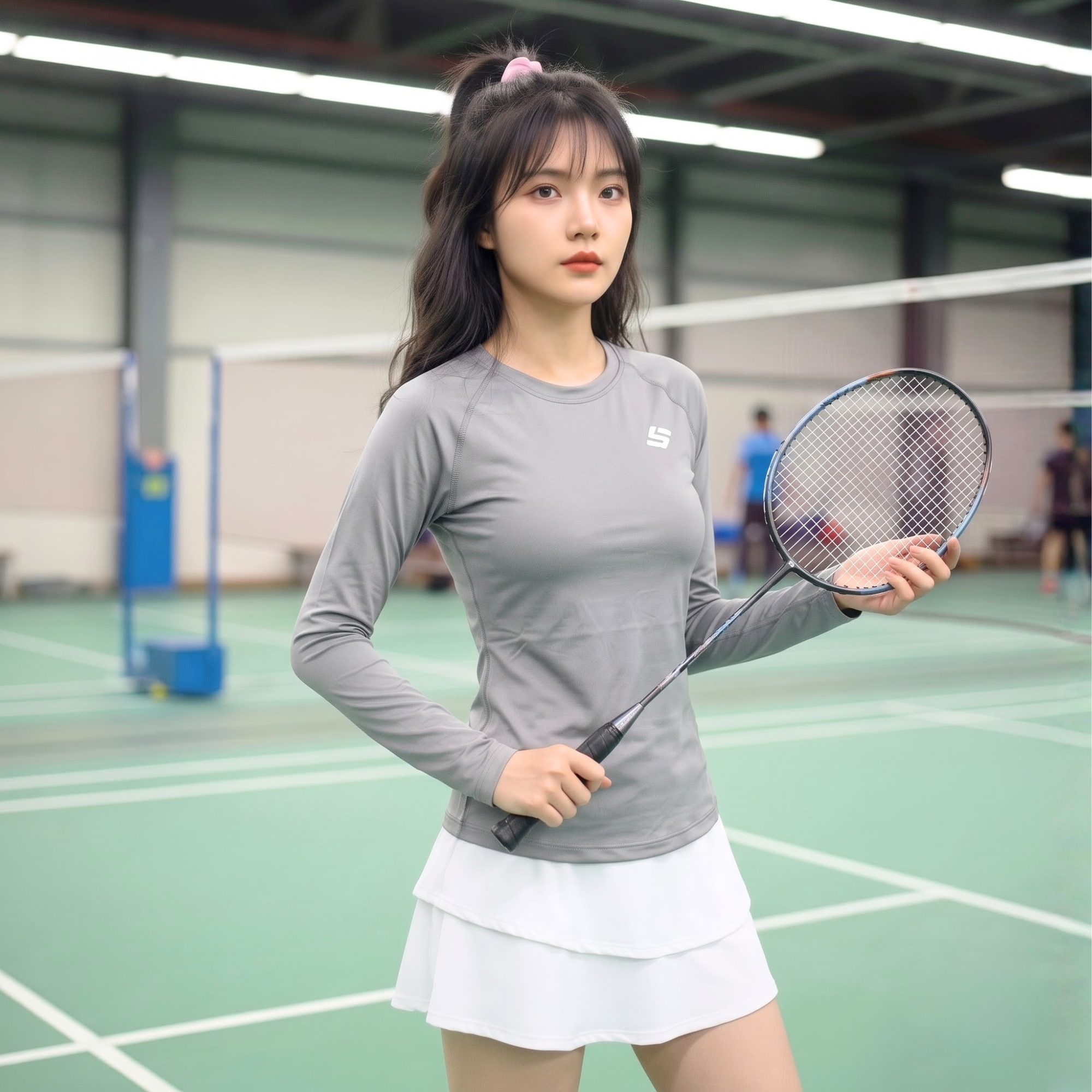 Áo thể thao nữ cổ tròn tay dài Samba Luna