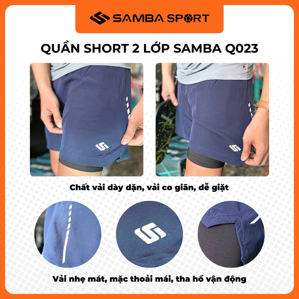 Quần Short Thể Thao Nam 2 Lớp Samba Q023