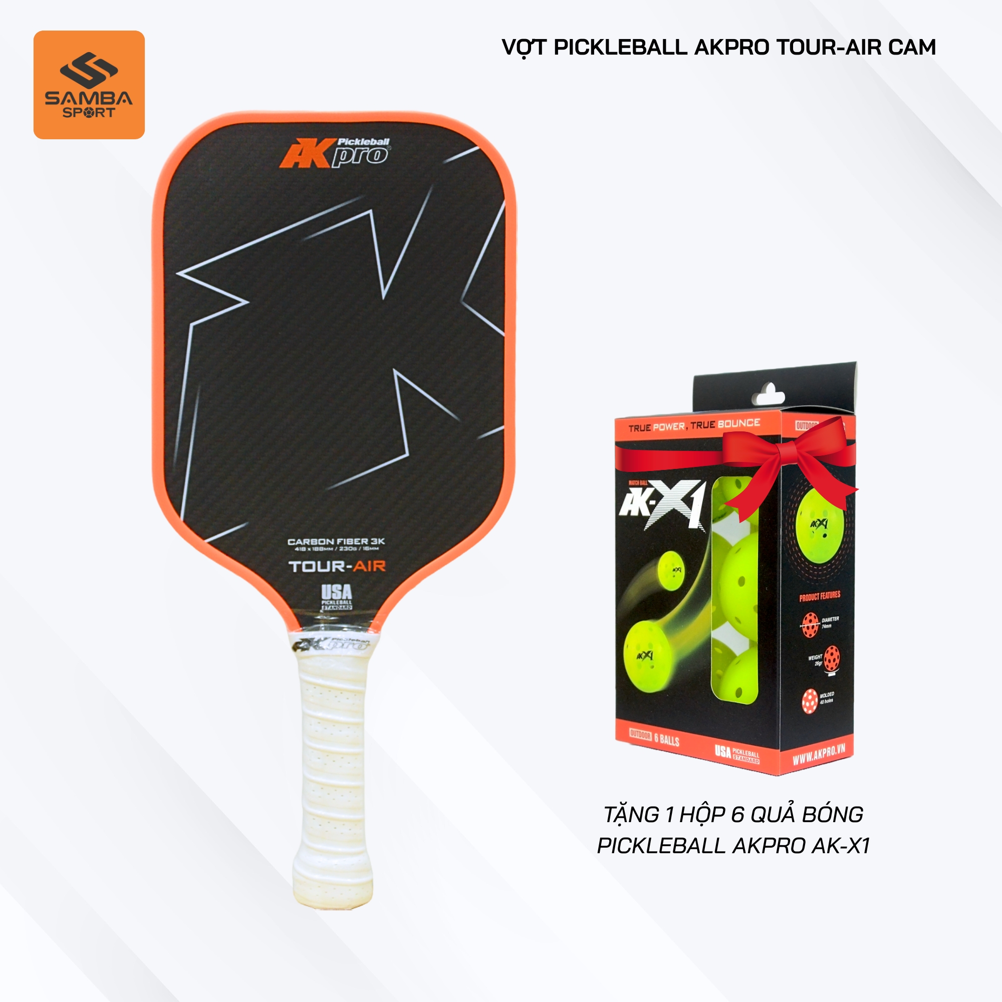 Vợt Pickleball AKpro Tour - Air Cam