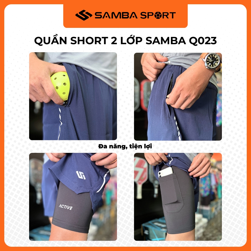 Quần Short Thể Thao Nam 2 Lớp Samba Q023