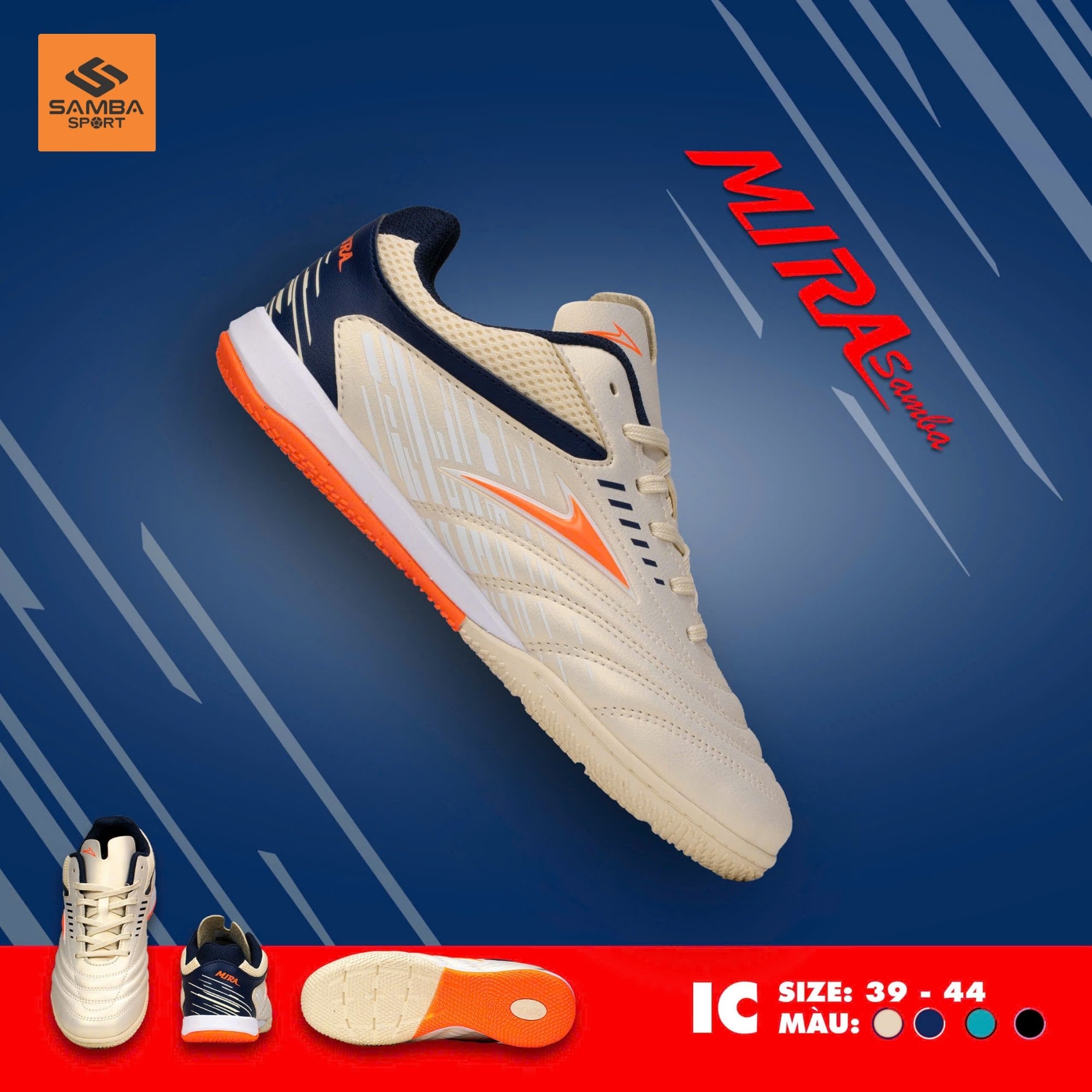Giày bóng đá Mira Samba IC