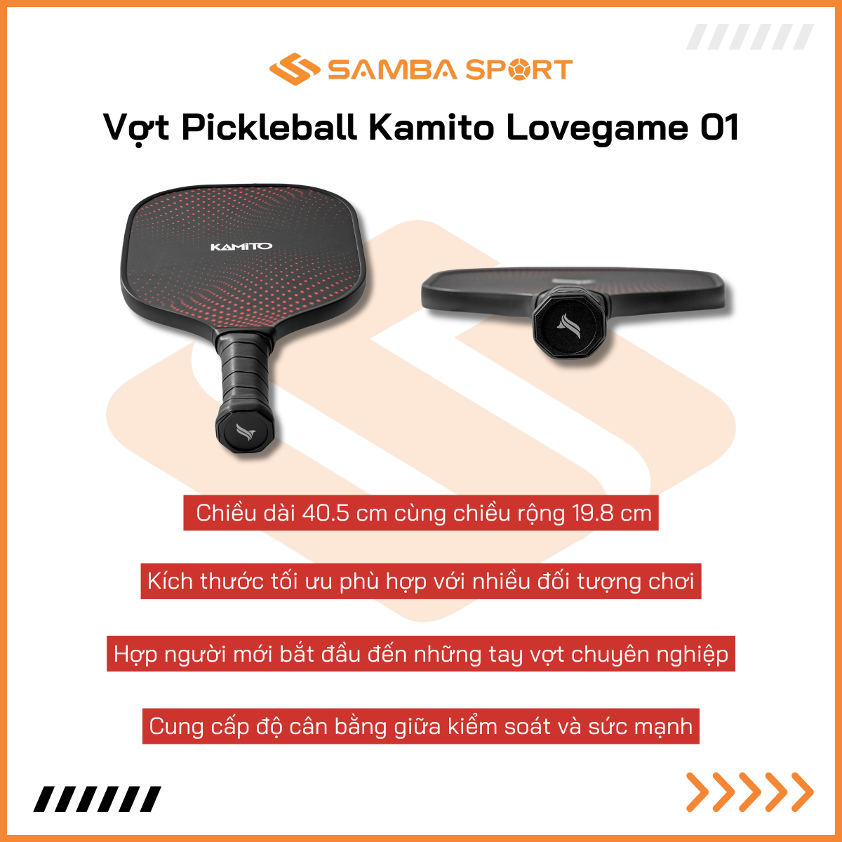 Vợt Pickleball Kamito Lovegame 01