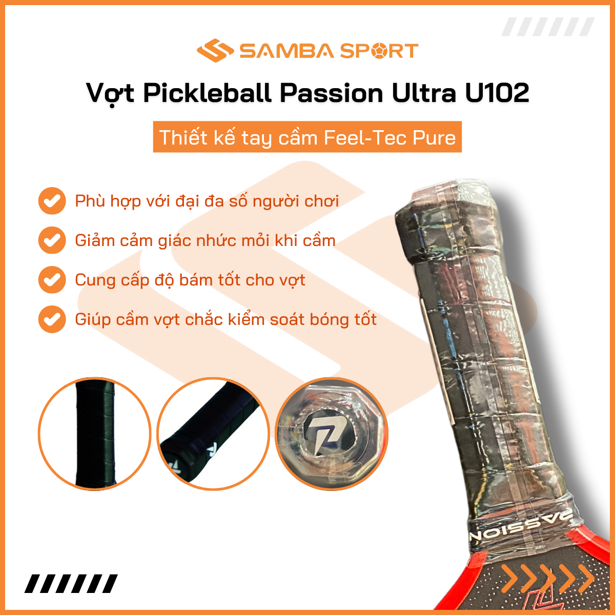 Vợt Pickleball Passion Ultra U102