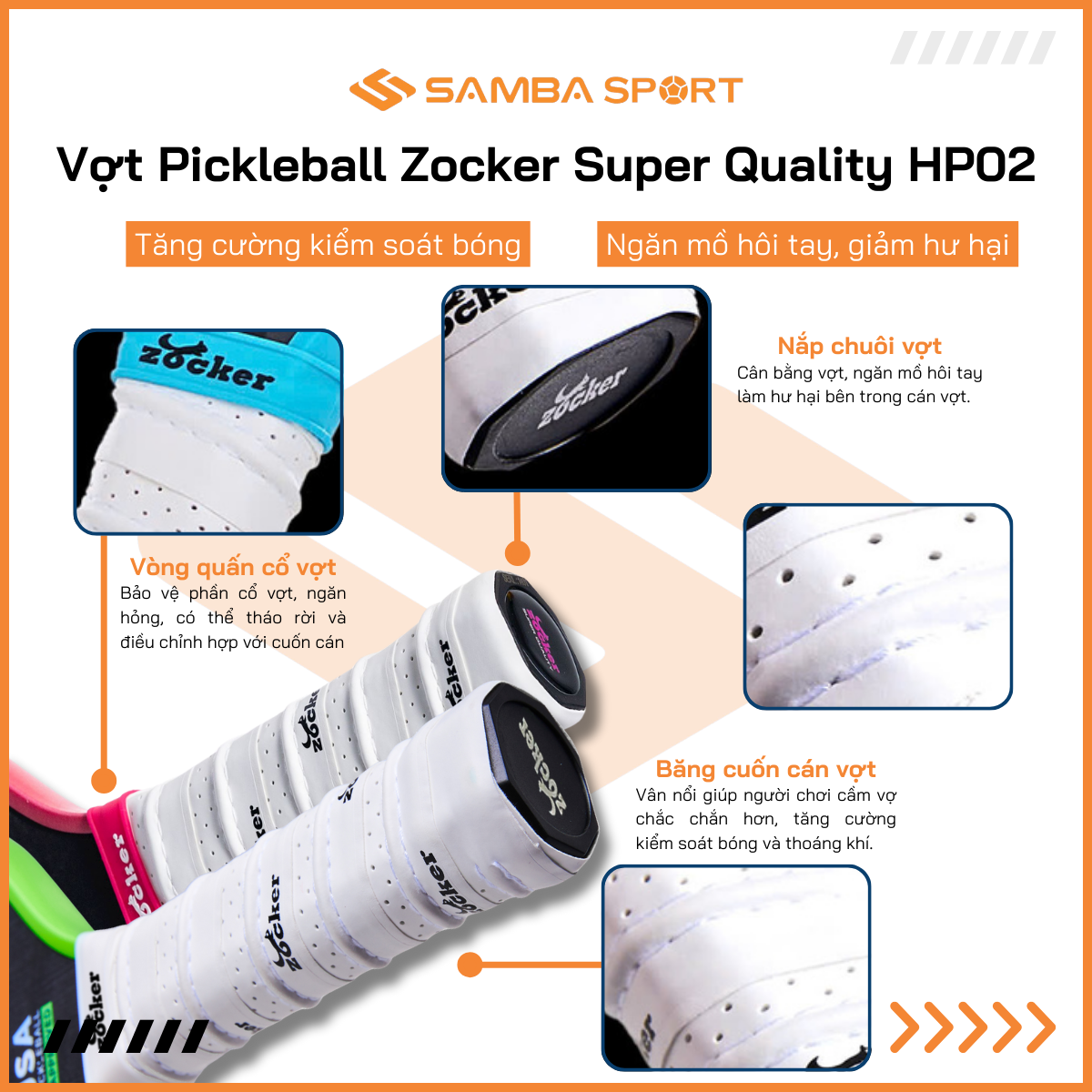 Vợt Pickleball Zocker Happy Super Quality HP02