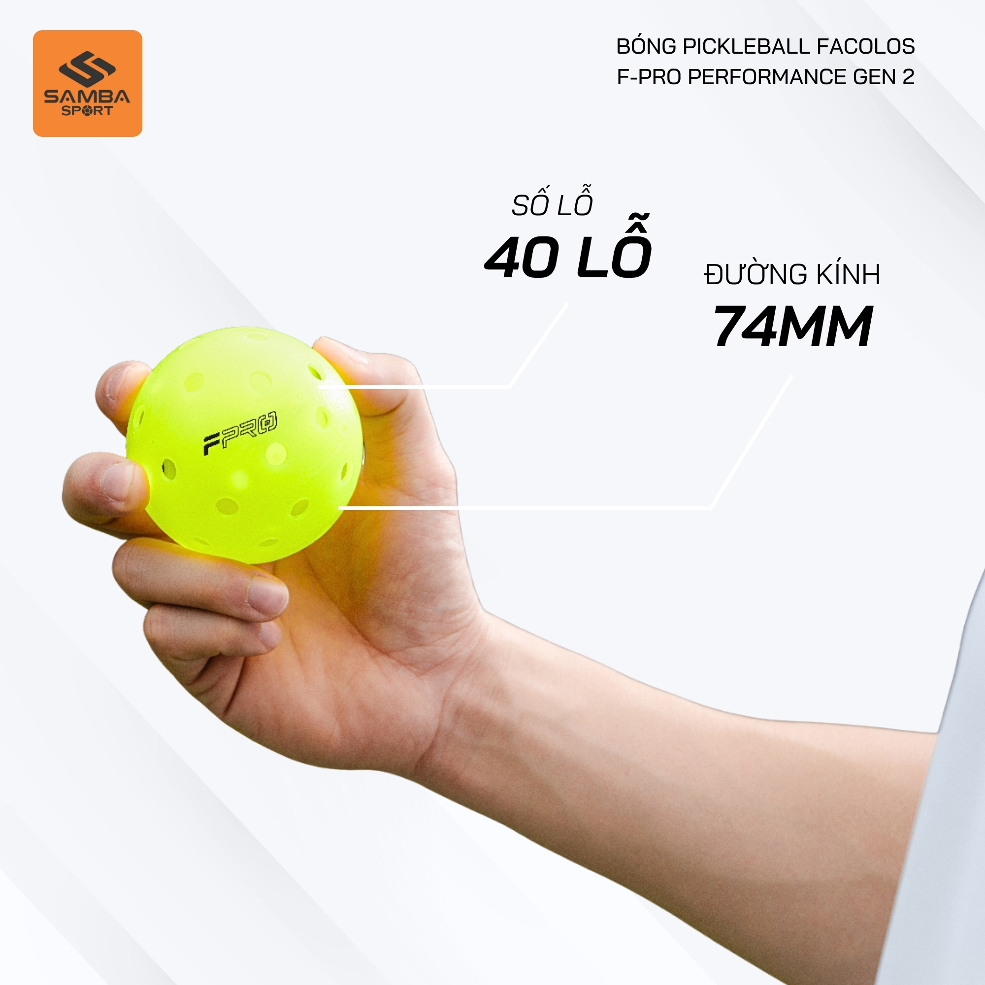 Bóng Pickleball Facolos F-Pro Performance Gen2 Xanh