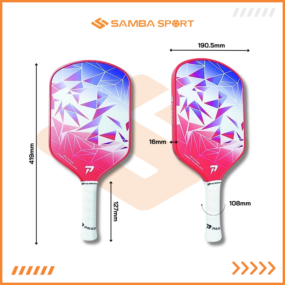 Vợt Pickleball Passion Deluxe D102