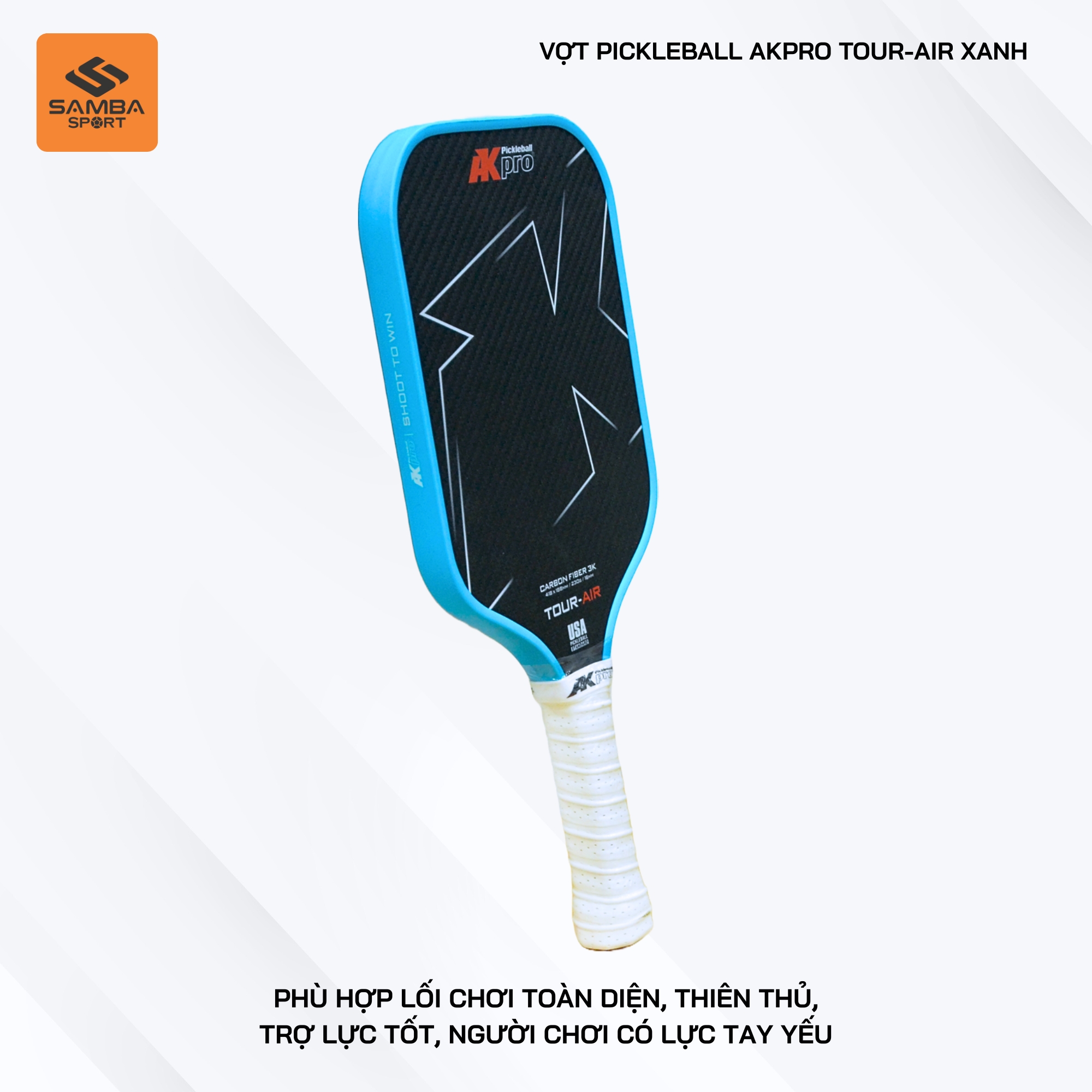 Vợt Pickleball AKpro Tour - Air Xanh