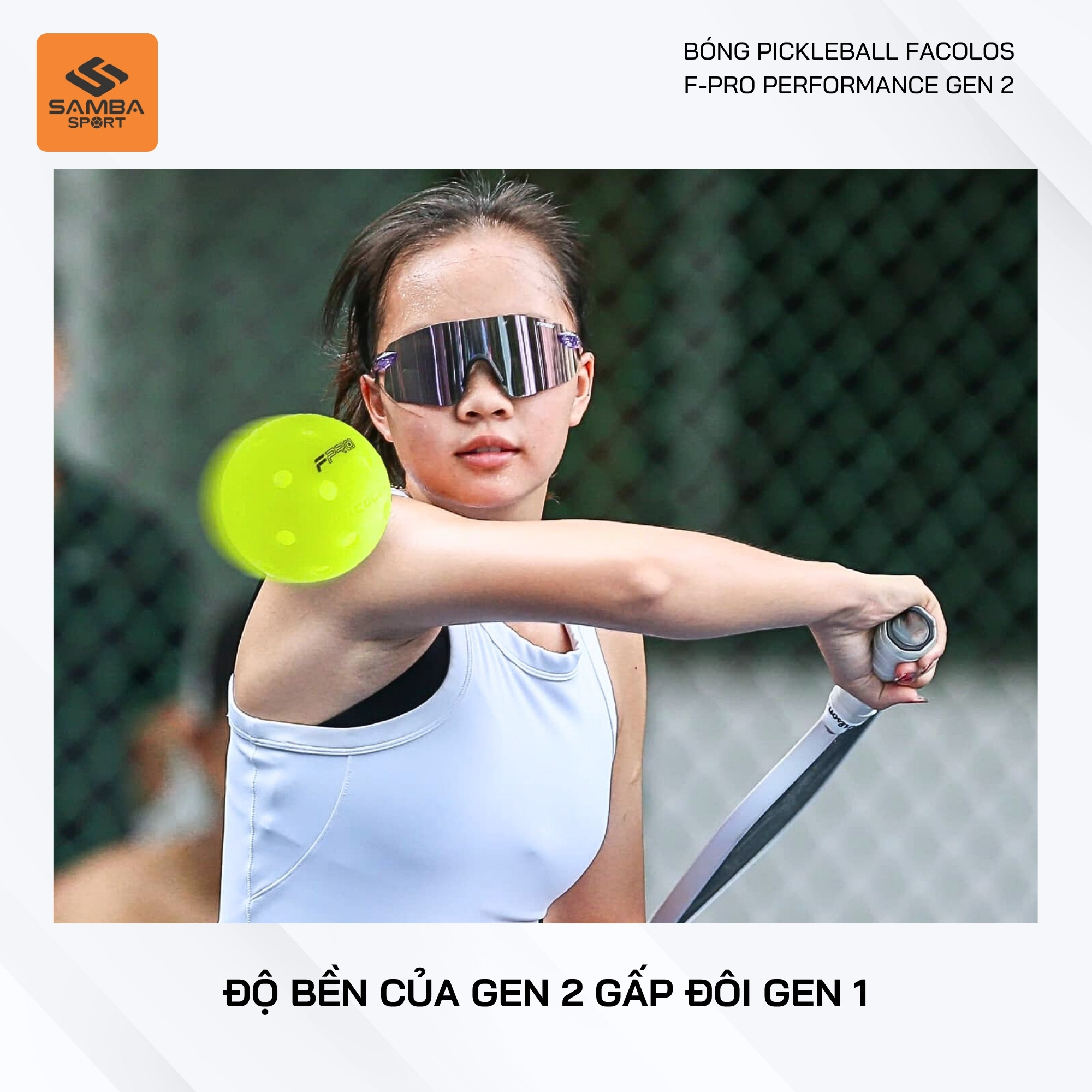 Bóng Pickleball Facolos F-Pro Performance Gen2 Xanh