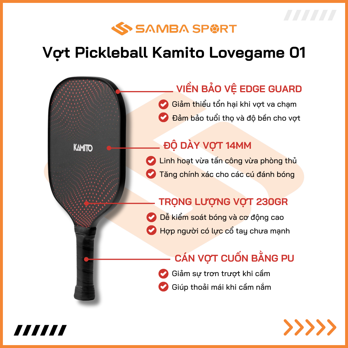 Vợt Pickleball Kamito Lovegame 01