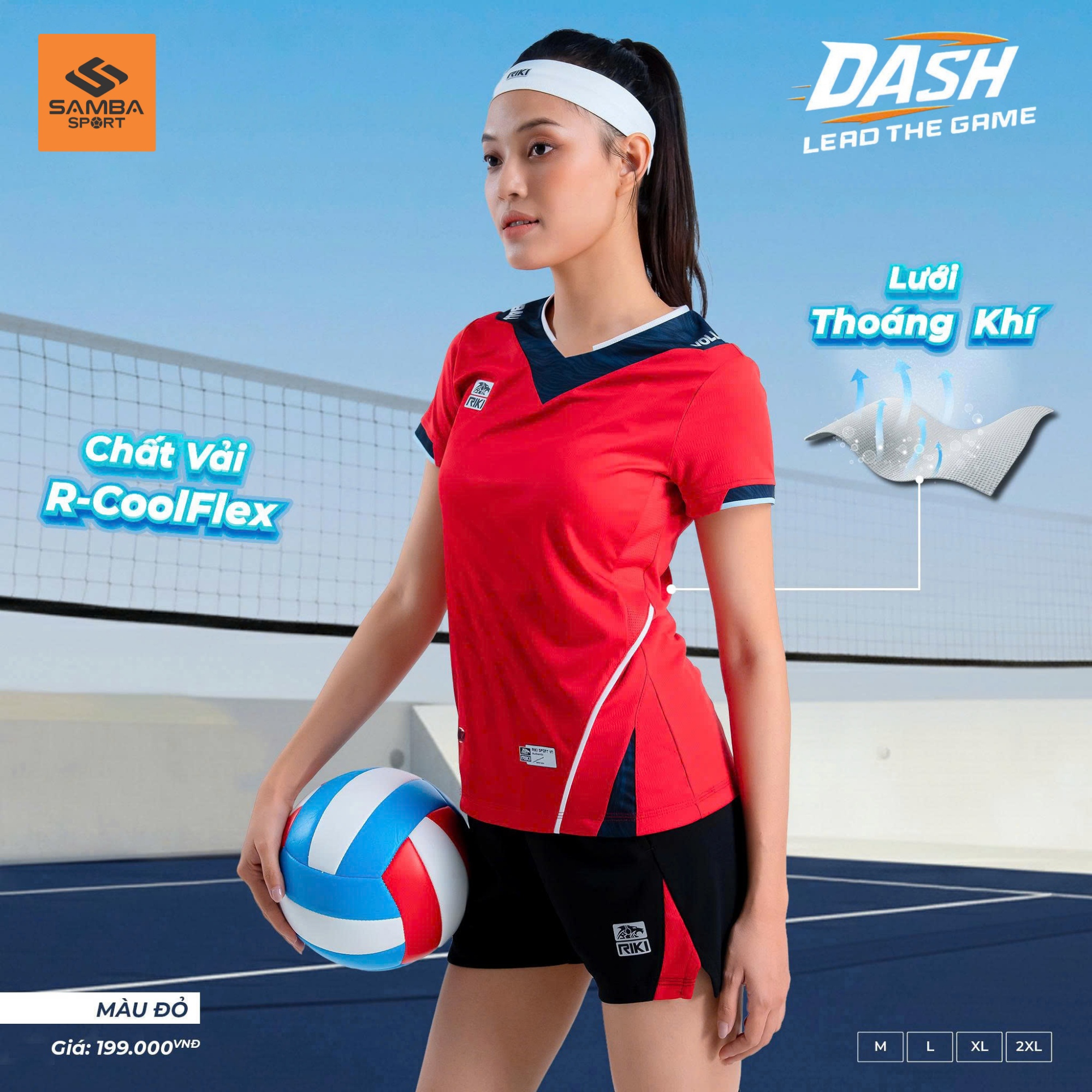 Quần Áo Bóng Chuyền Nữ Riki Standard Dash