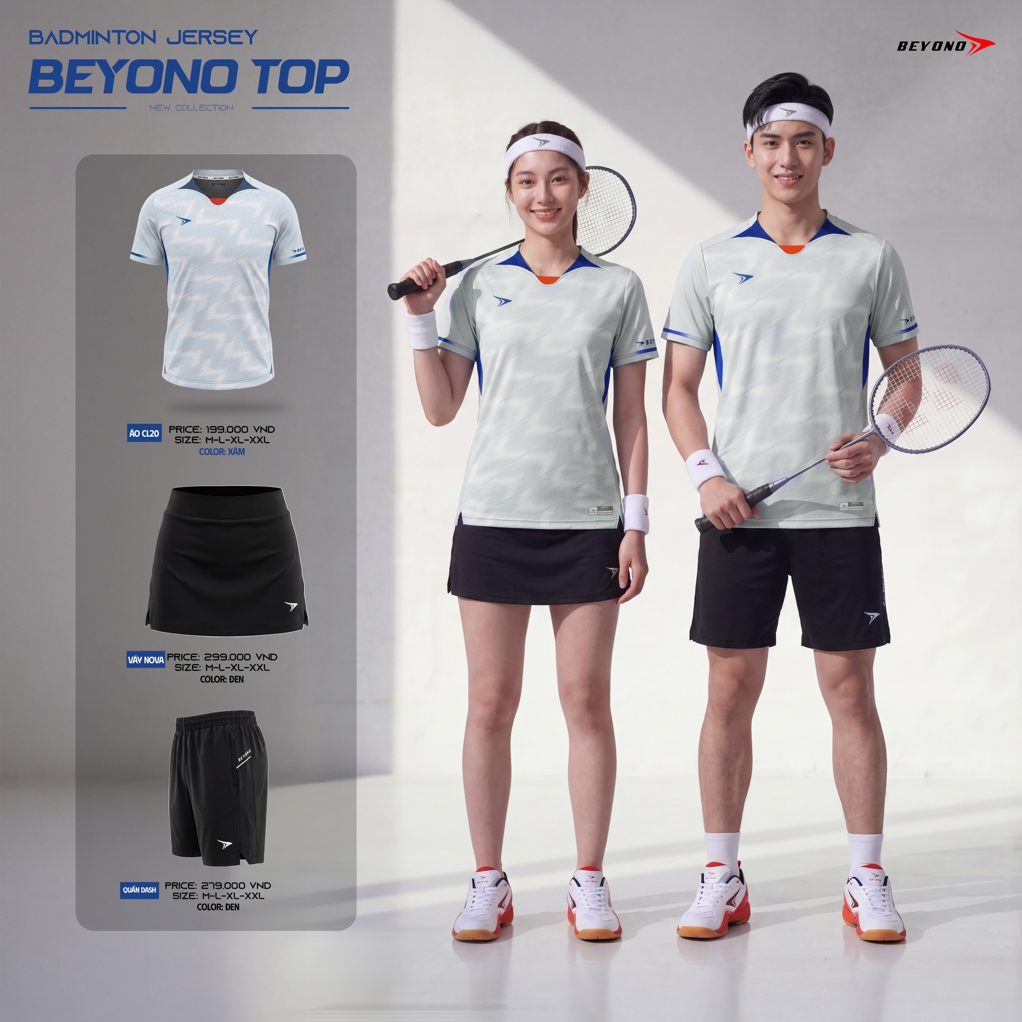Áo thể thao cầu lông Nam Beyono Top CL20