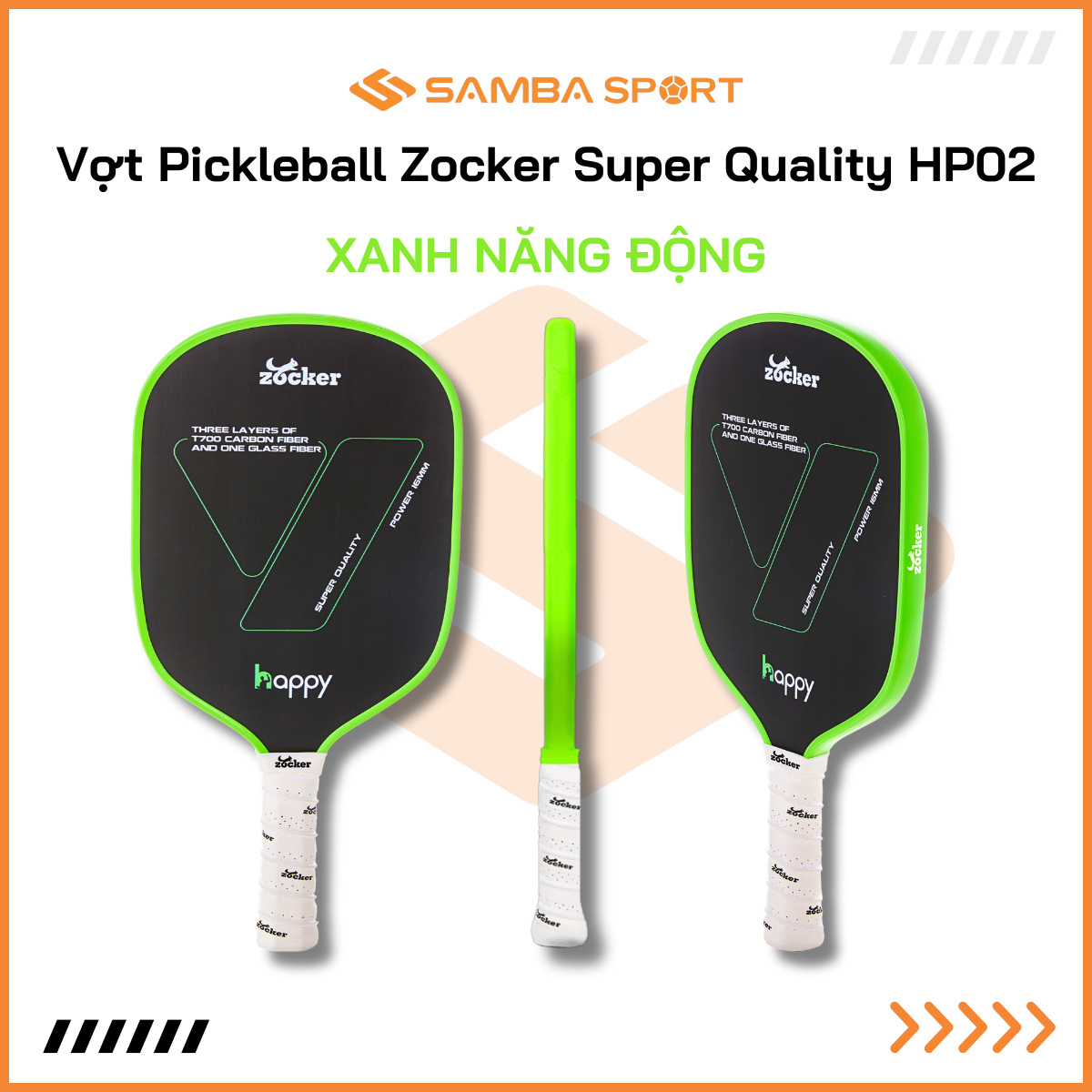 Vợt Pickleball Zocker Happy Super Quality HP02