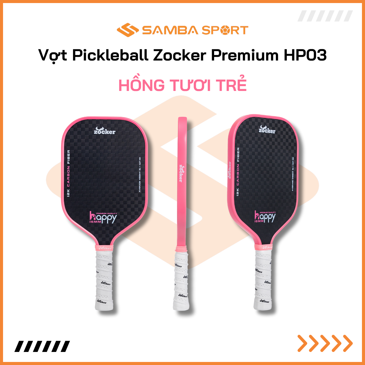 Vợt Pickleball Zocker Happy Premium Quality HP03