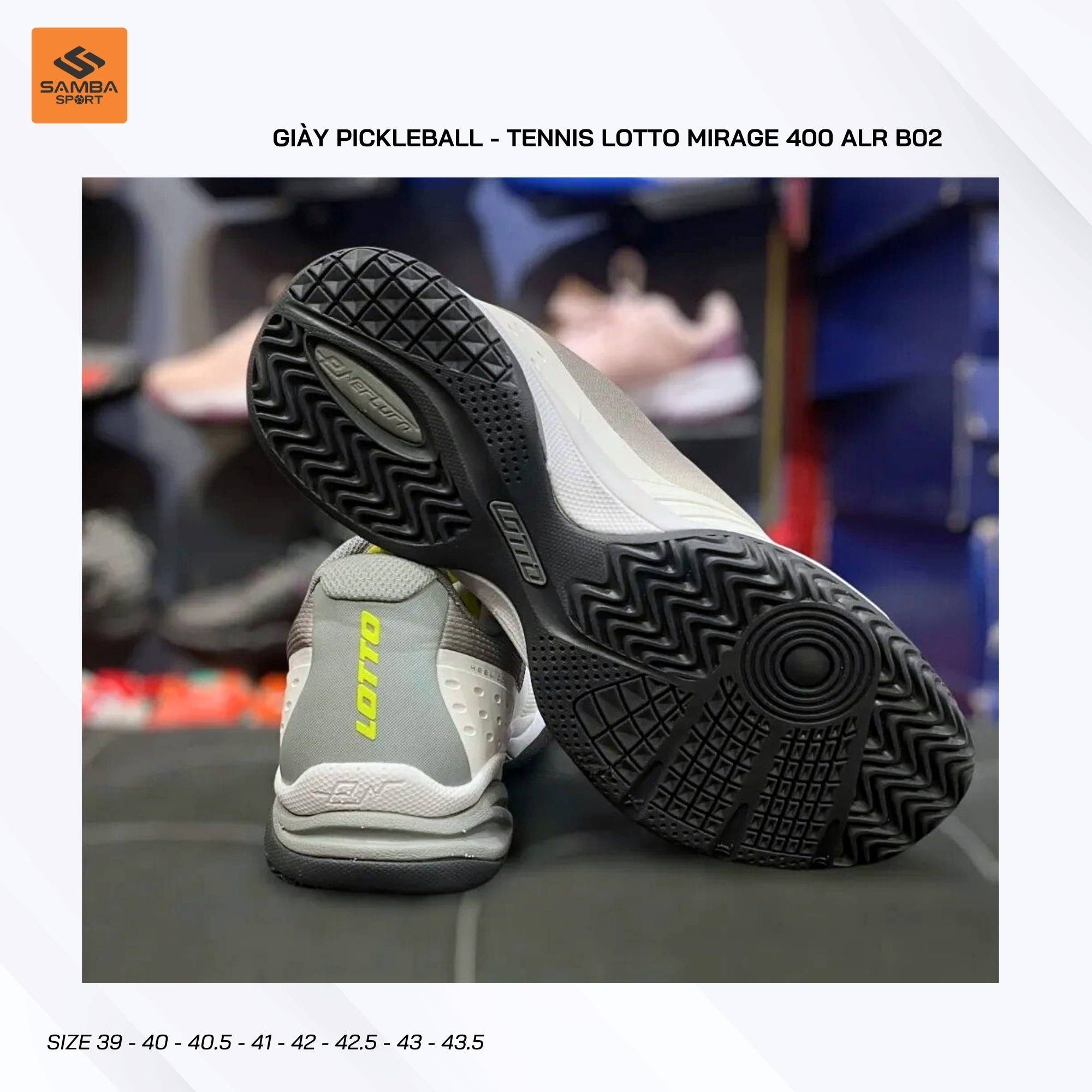 Giày Tennis - Pickleball Lotto Mirage 400 ALR BO2
