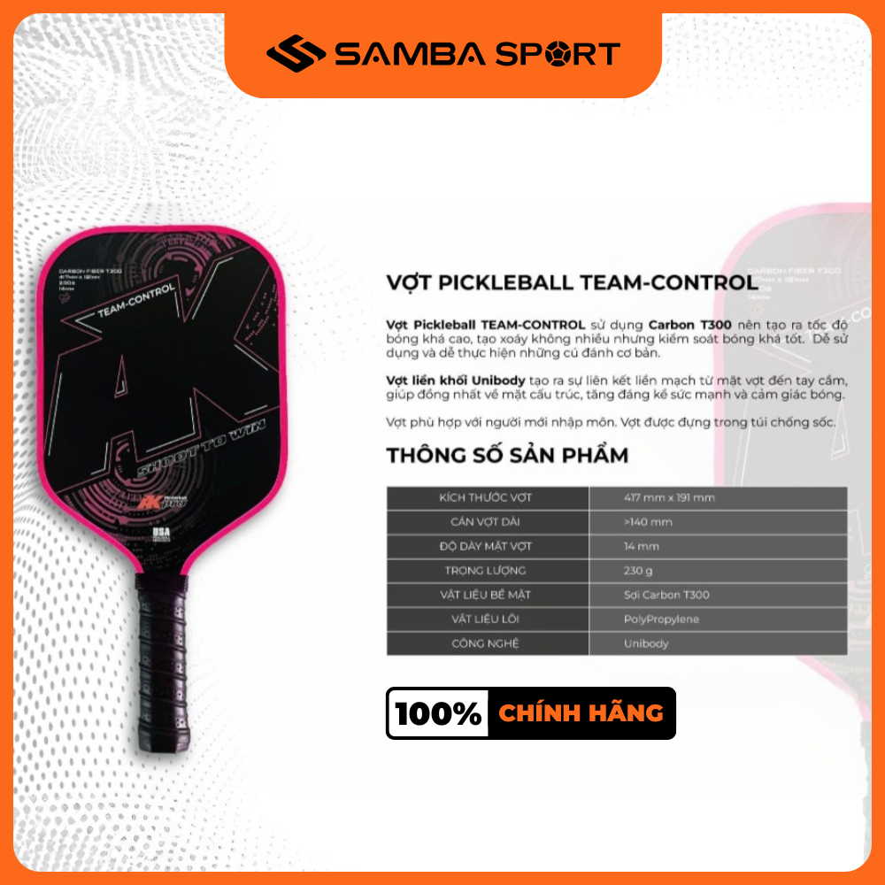 Vợt pickleball AKpro -  Team - Control