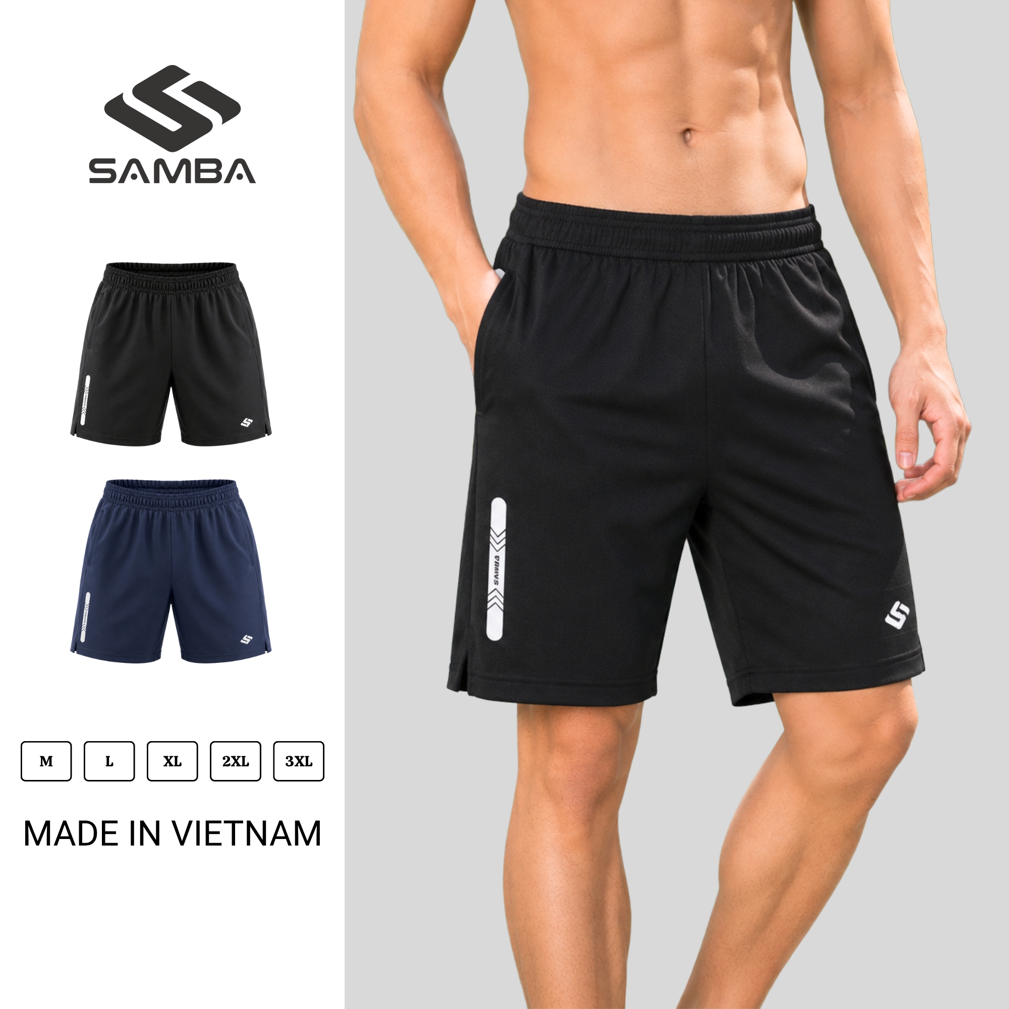 Quần short thể thao nam Samba Enzo