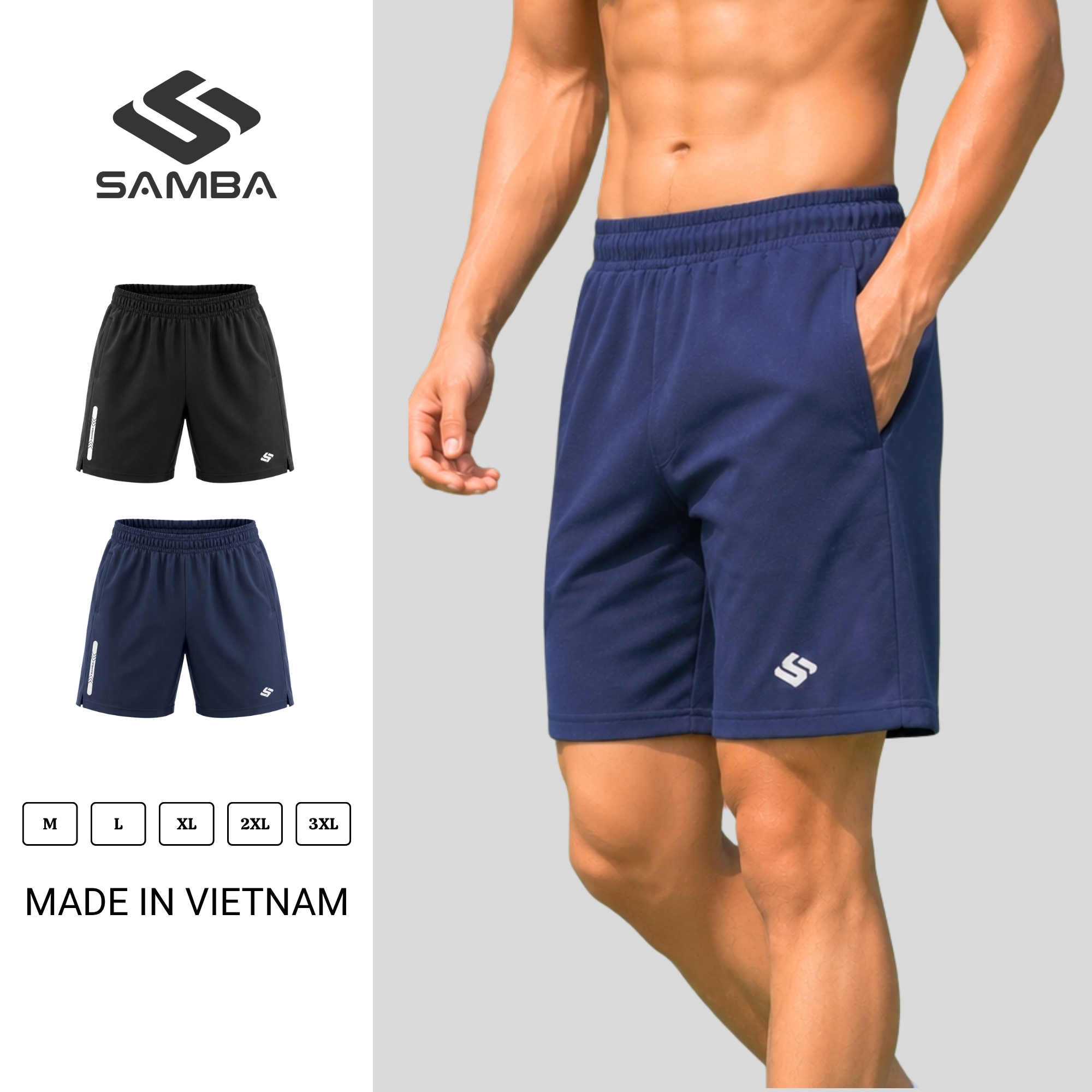 Quần short thể thao nam Samba Enzo